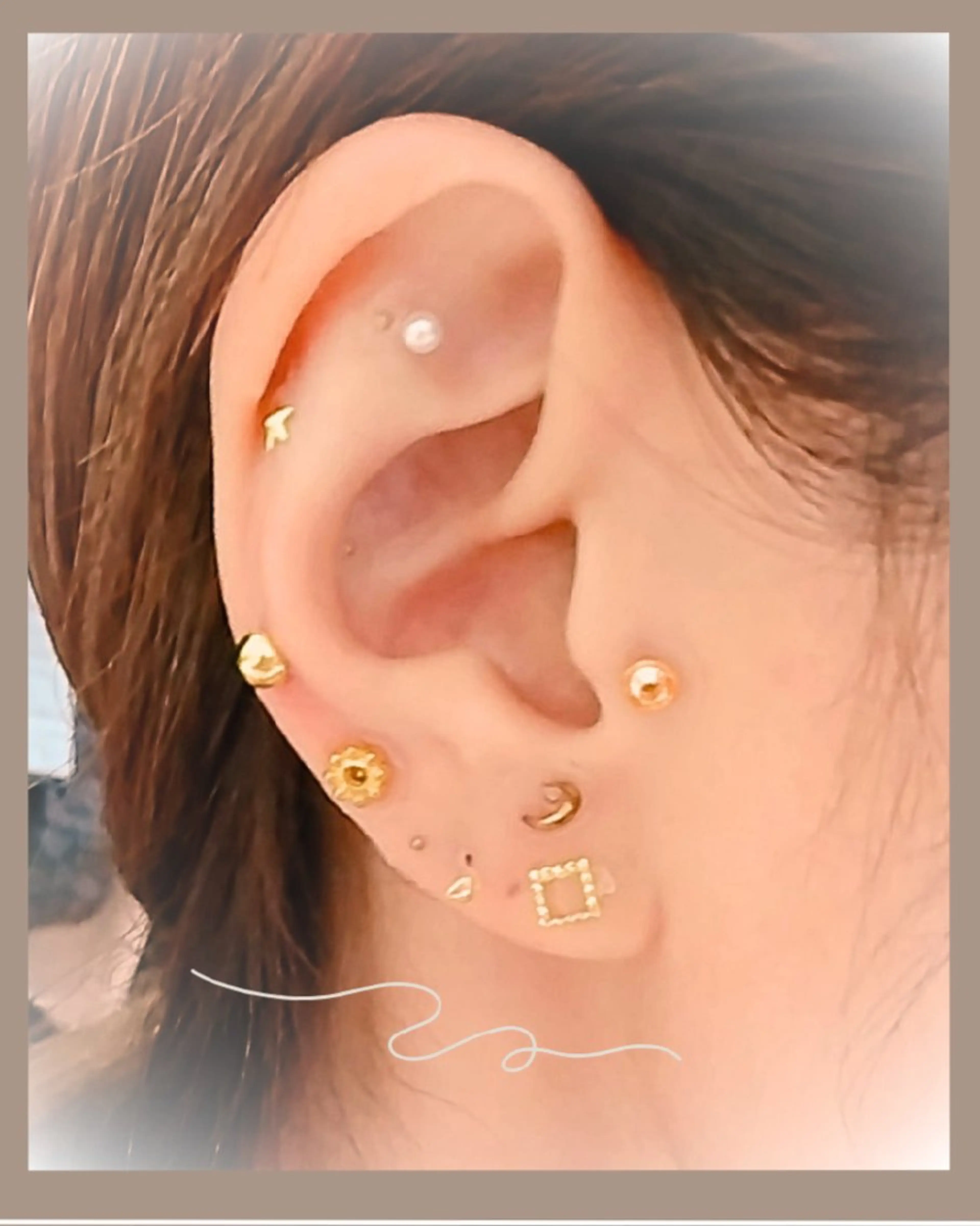 ★クリスマスにオシャレ耳⭐️ドライヘッドスパ*40分*✖耳つぼジュエリー*つけ放題の写真