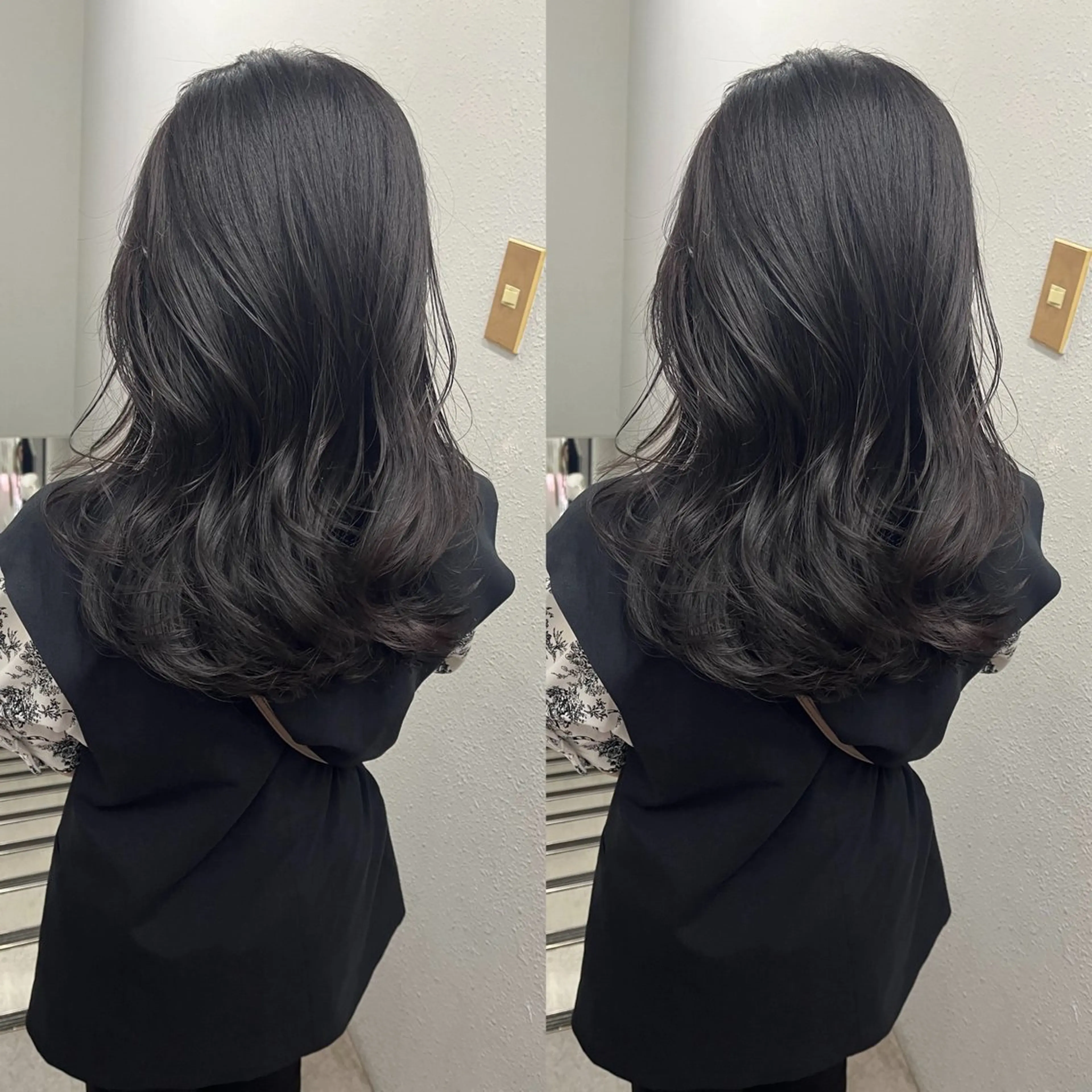 セミロング カット ヘアカラー 💗レイヤーショート ボブ艶髪/竜也💗のヘアスタイル