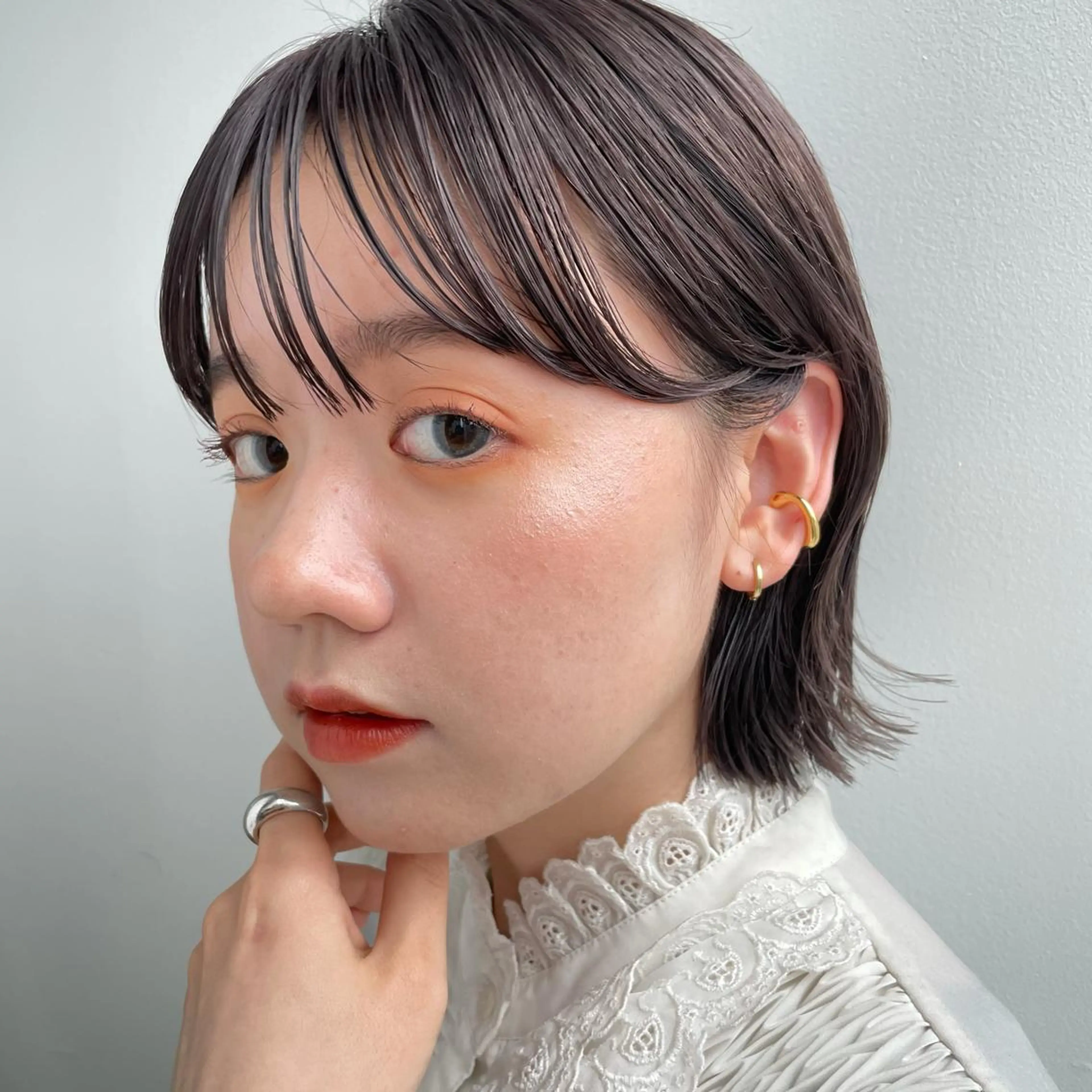 ショート マツエク・マツパ 【柔らか透明感✨/ 似合せ前髪】大石葉月のヘアスタイル