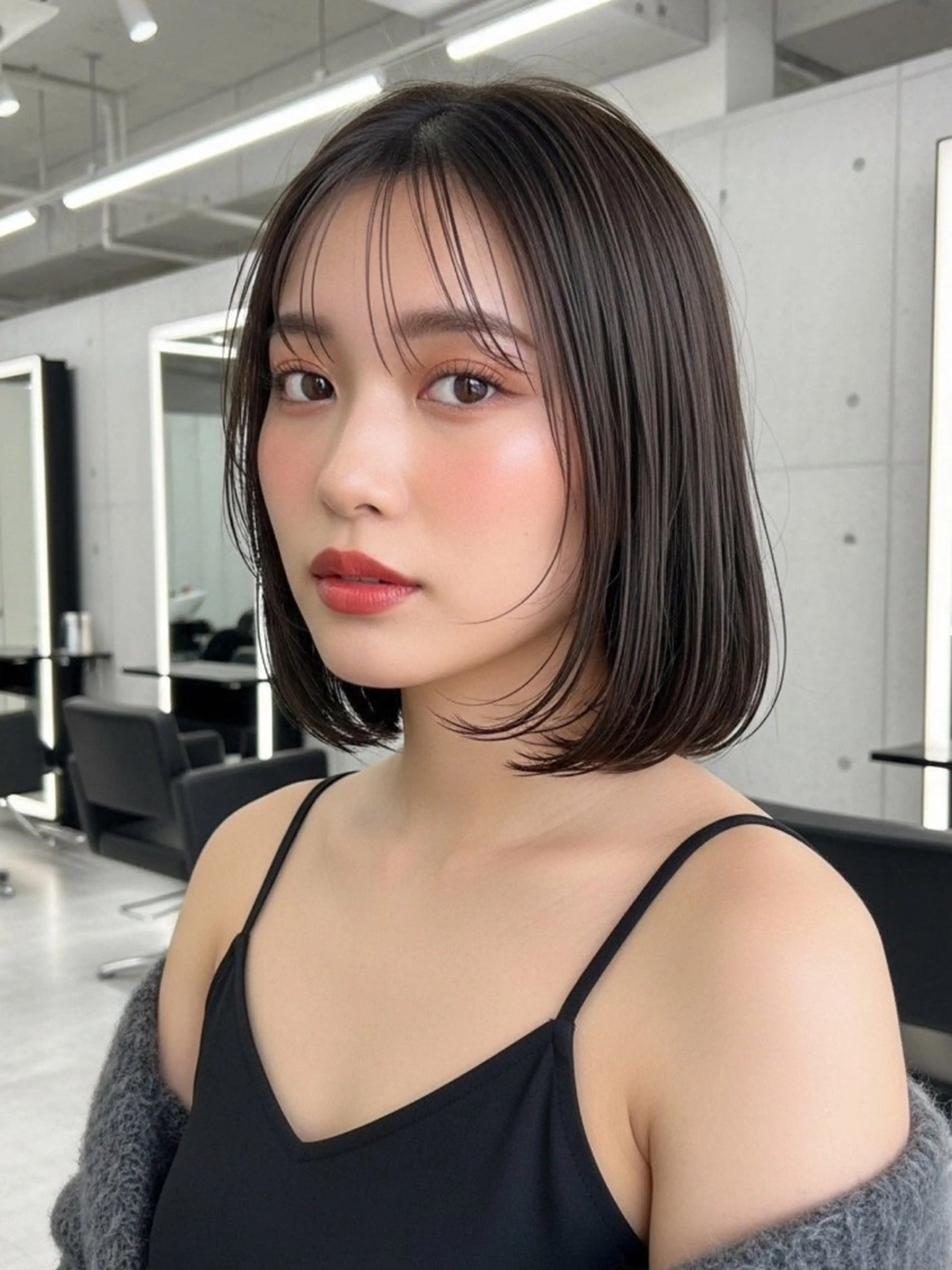 ミディアム 似合わせボブ✖️ 韓国レイヤー✨小関のヘアスタイル