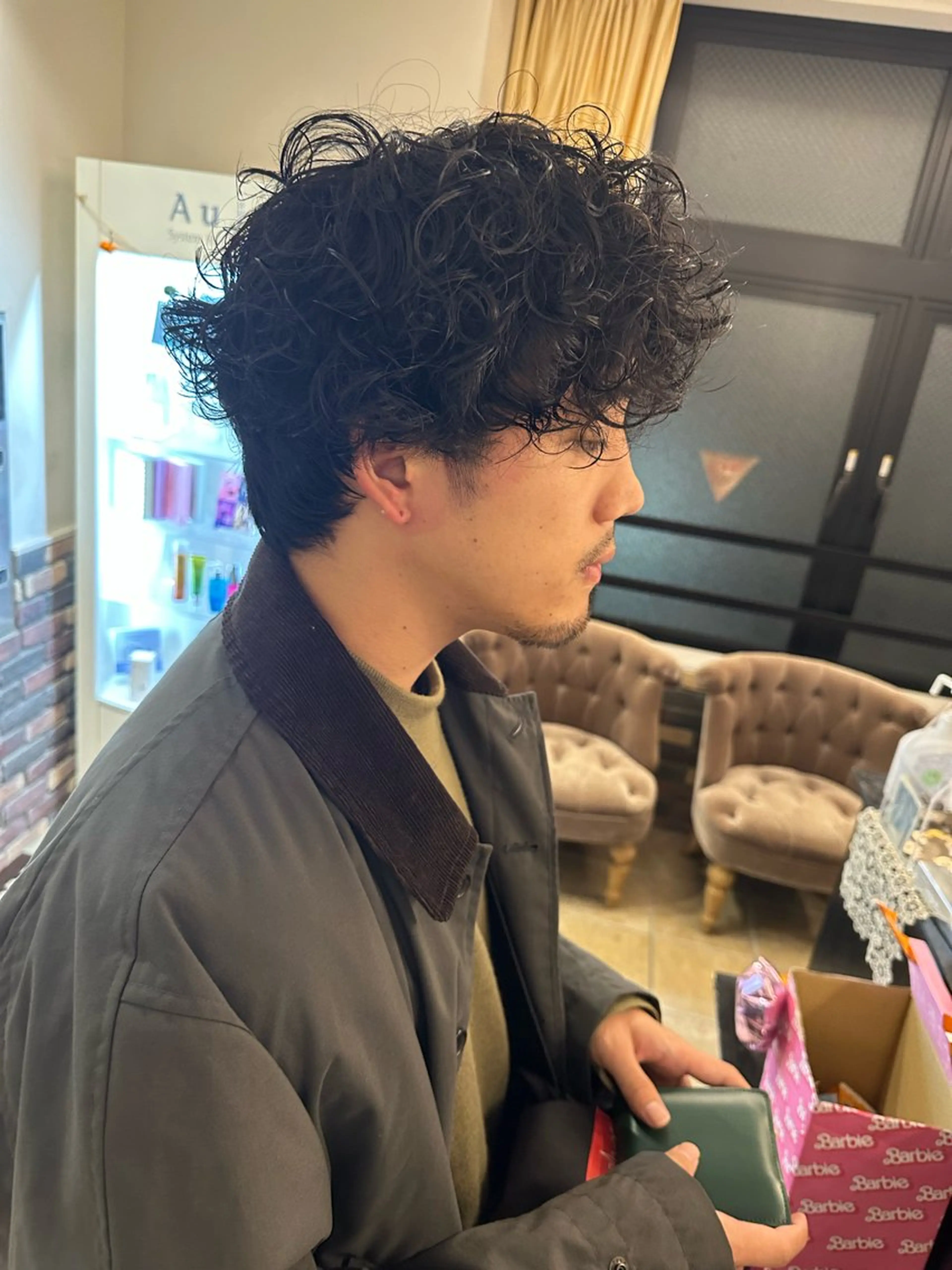 パーマ メンズ カット パーマ 増渕 駿介のヘアスタイル