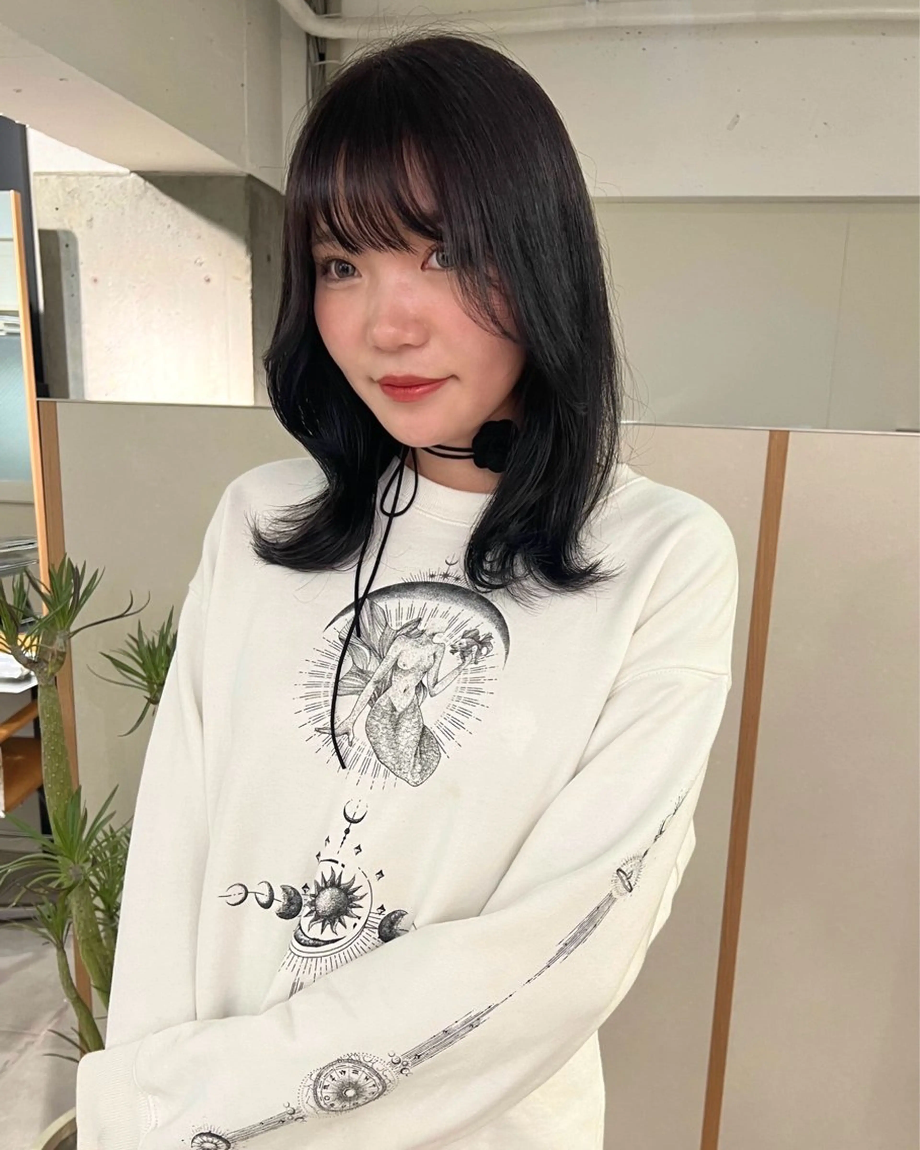 ミディアム カラー カット ヘアカラー トリートメント レイヤーカット/暖色 カラー/mao🎀のヘアスタイル