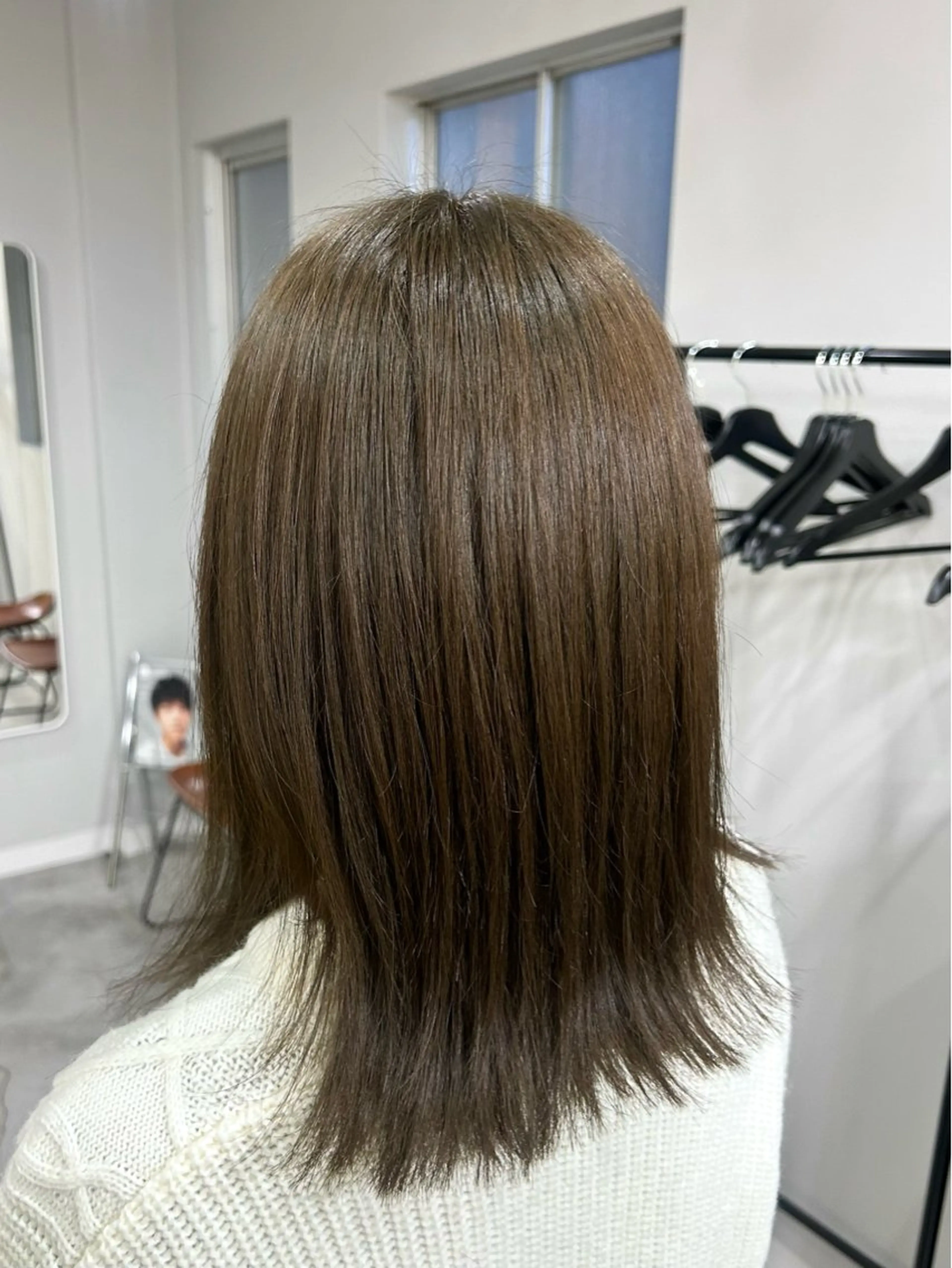 ミディアム カラー ベージュカラー オリーブベージュ ヘアカラー Kiju所属・to kiのヘアスタイル