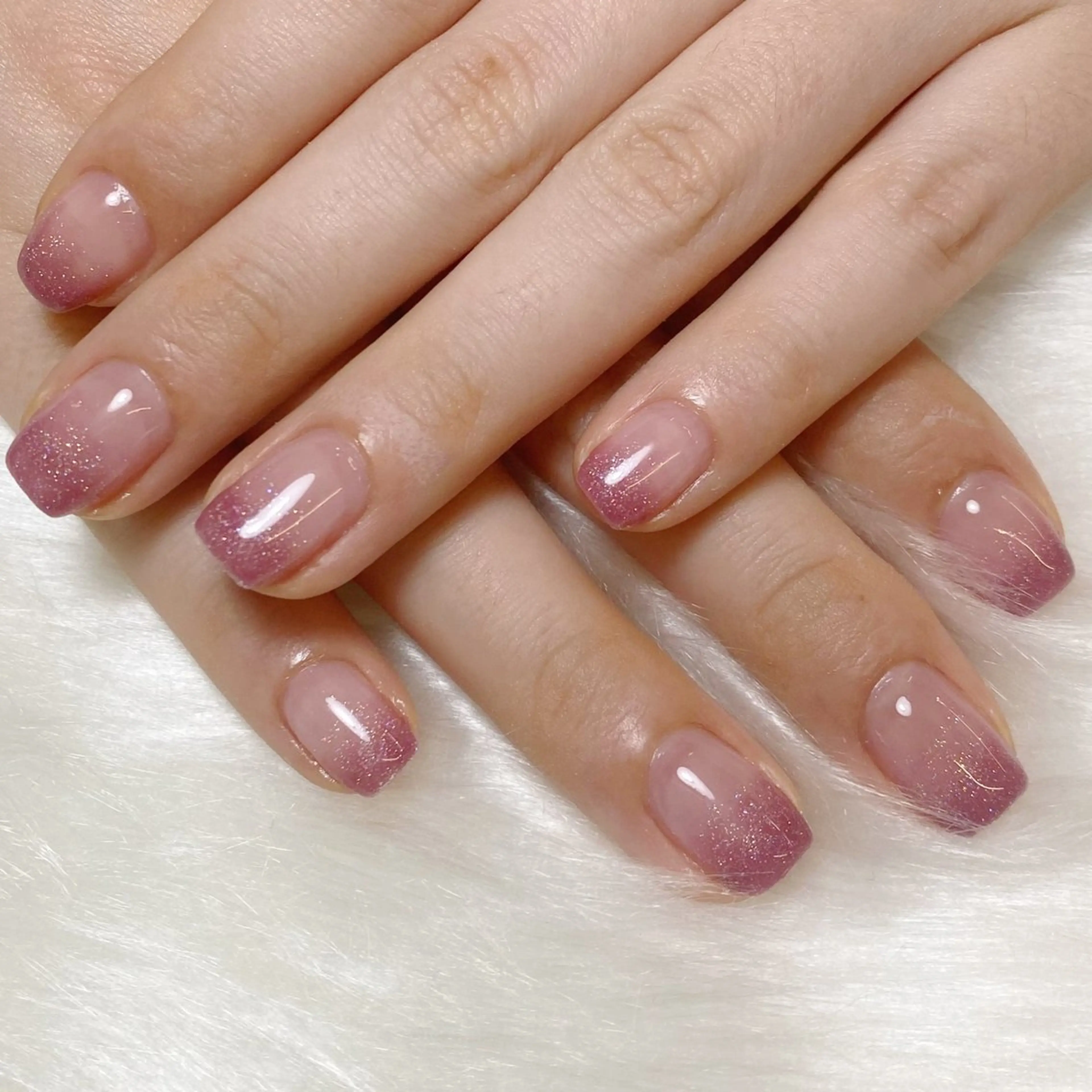 ネイル ブルー 長さ出し フットネイル フレンチネイル グラデーション ハンドネイル fein. miku🎀🍼のネイルデザイン