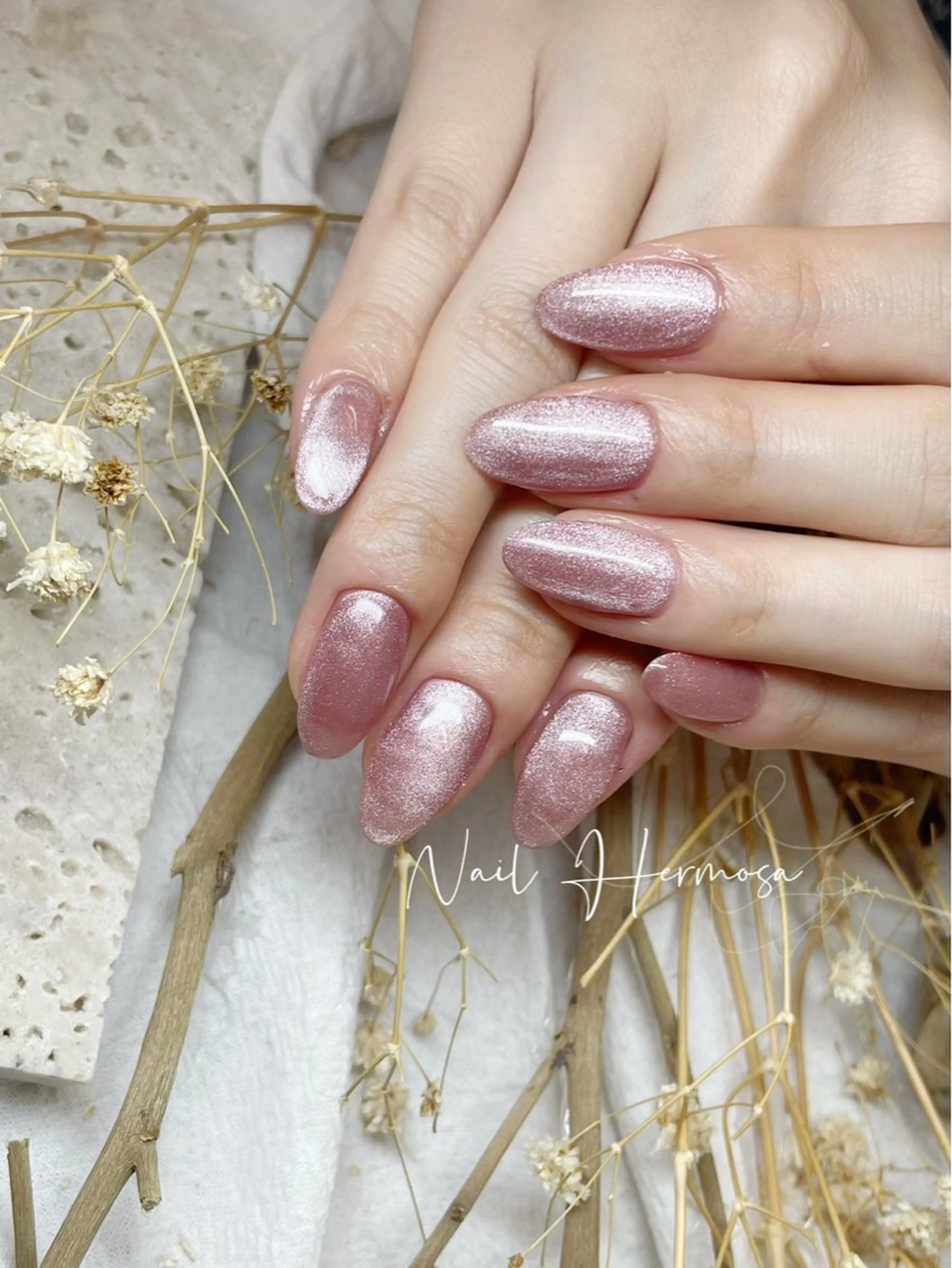 ネイル 長さ出し フラッシュネイル フットネイル ジェルネイル マグネットネイル ハンドネイル エルモサ YURIKAのネイルデザイン