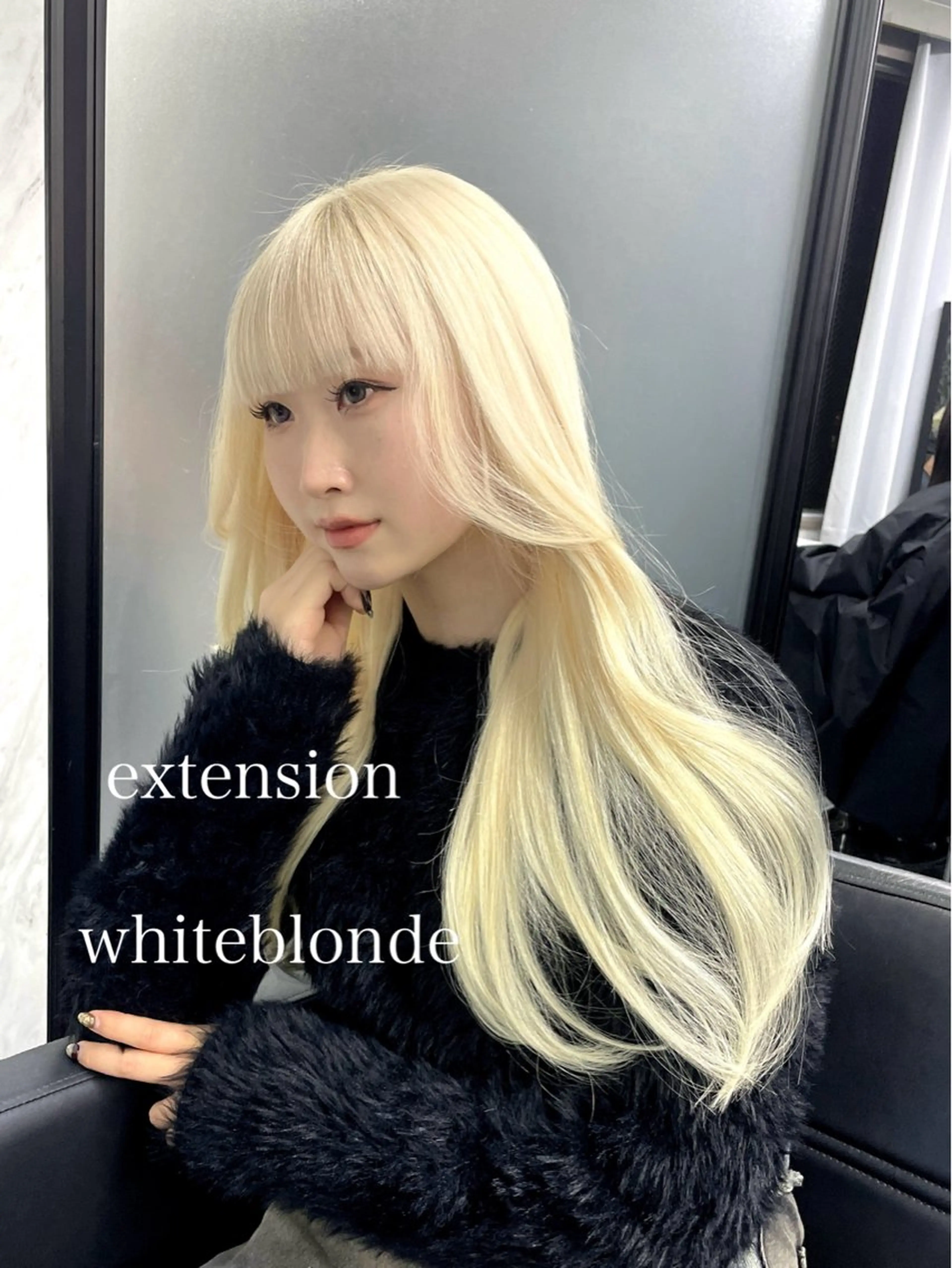 ロング カラー ヘアカラー エクステ エクステ🩵ブリーチ 韓国ヘア🩵KAEのヘアスタイル