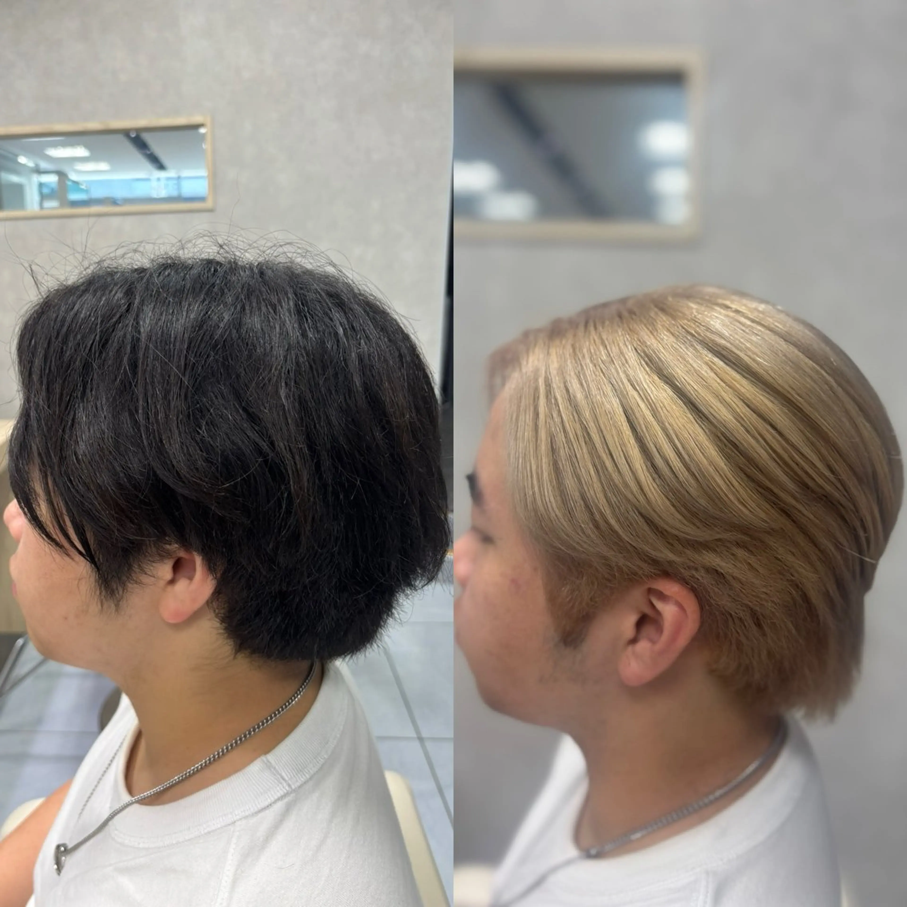 ショート カラー メンズ ヘアカラー メンズ特化韓国風 パーマスタイル/りんのヘアスタイル