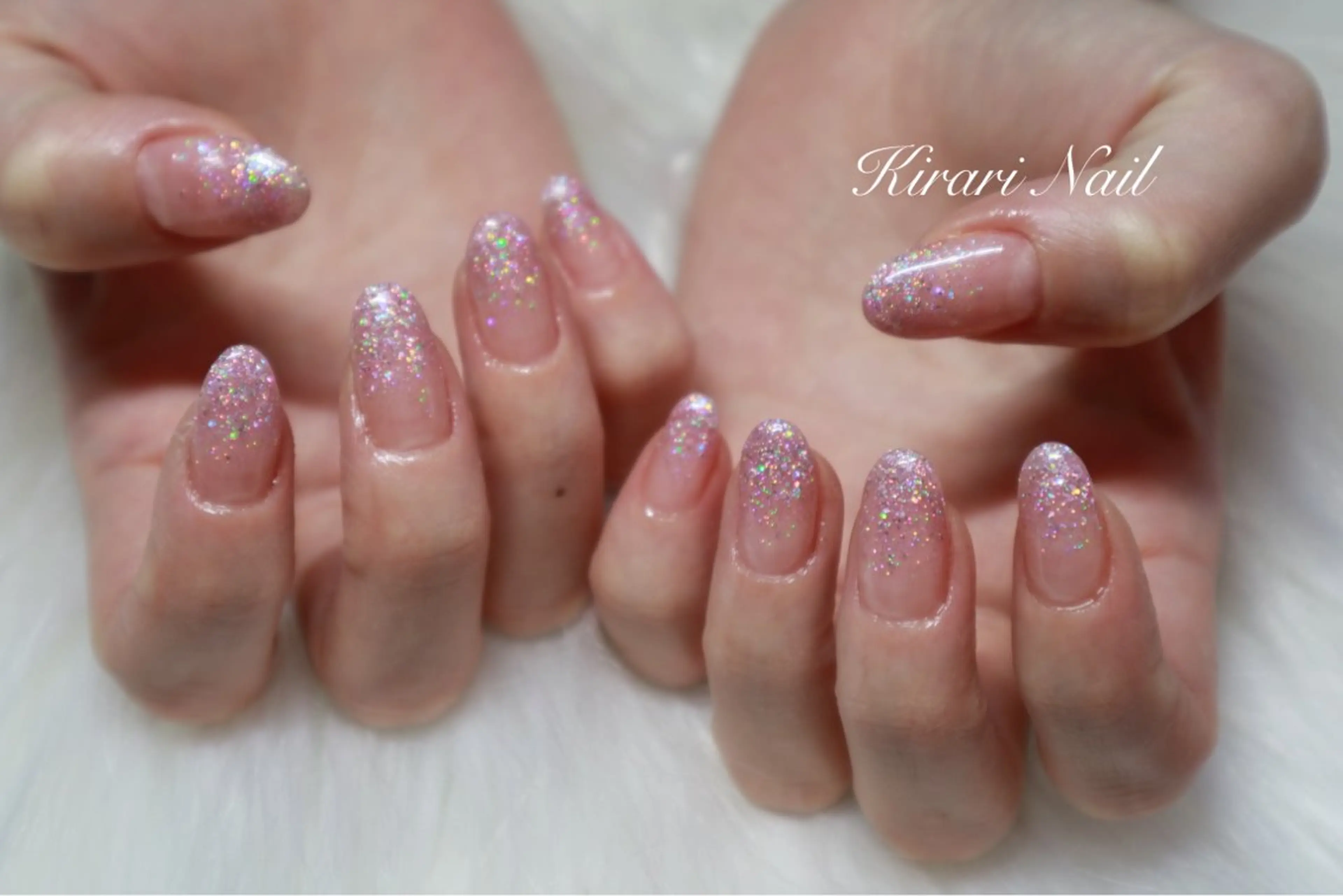 ネイル ラメ(グリッター) ラメグラデーション ハンドネイル Nail &Beauty Salon ☆Kirari☆所属・ビューティサロン ☆Kirari☆のネイルデザイン