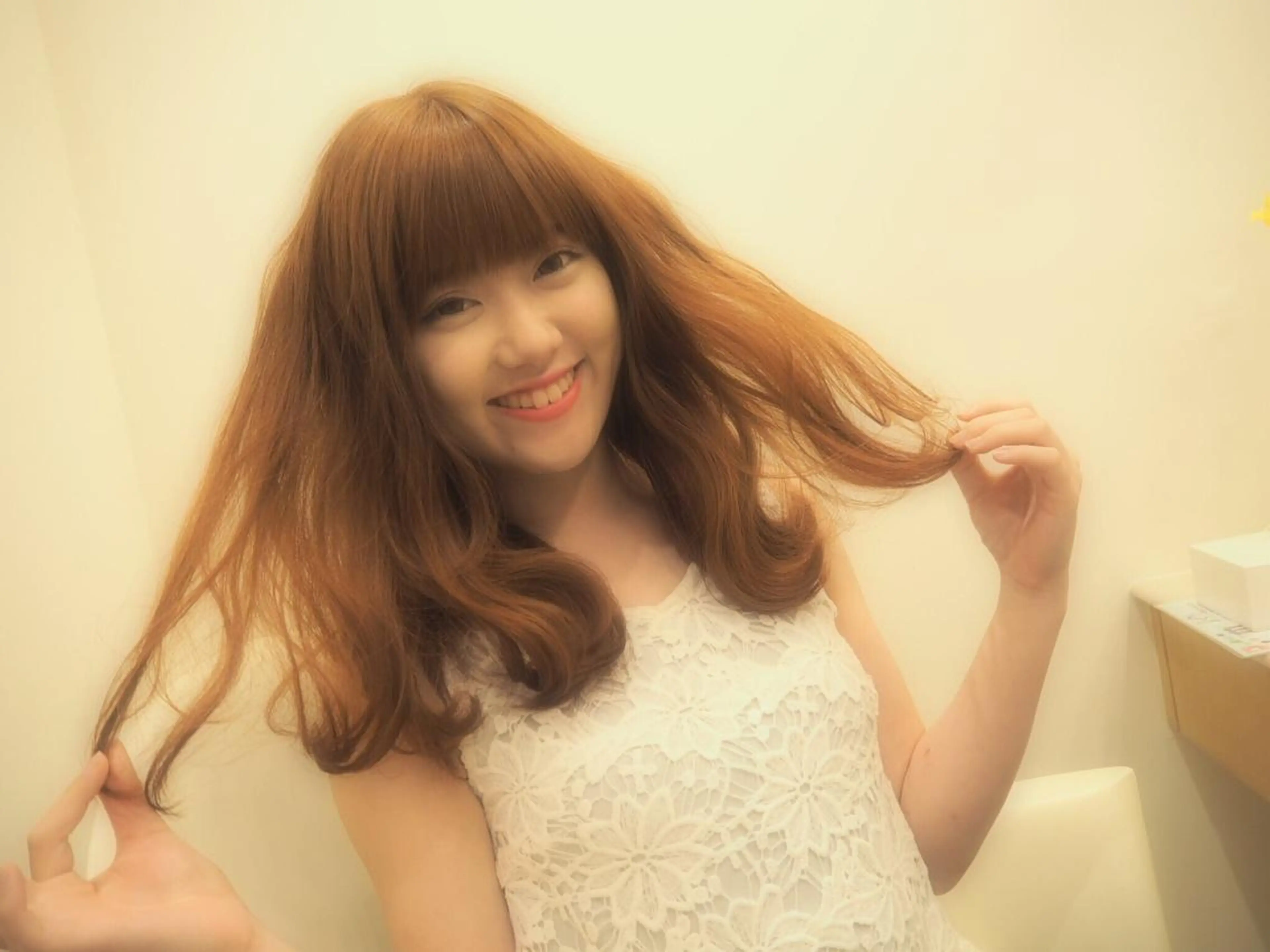 ミディアム セミロング ロング カラー ヘアアレンジ ダブルカラー ウプエステティック所属・韓国肌管理 ウプエステティックのエステ・リラクイメージ