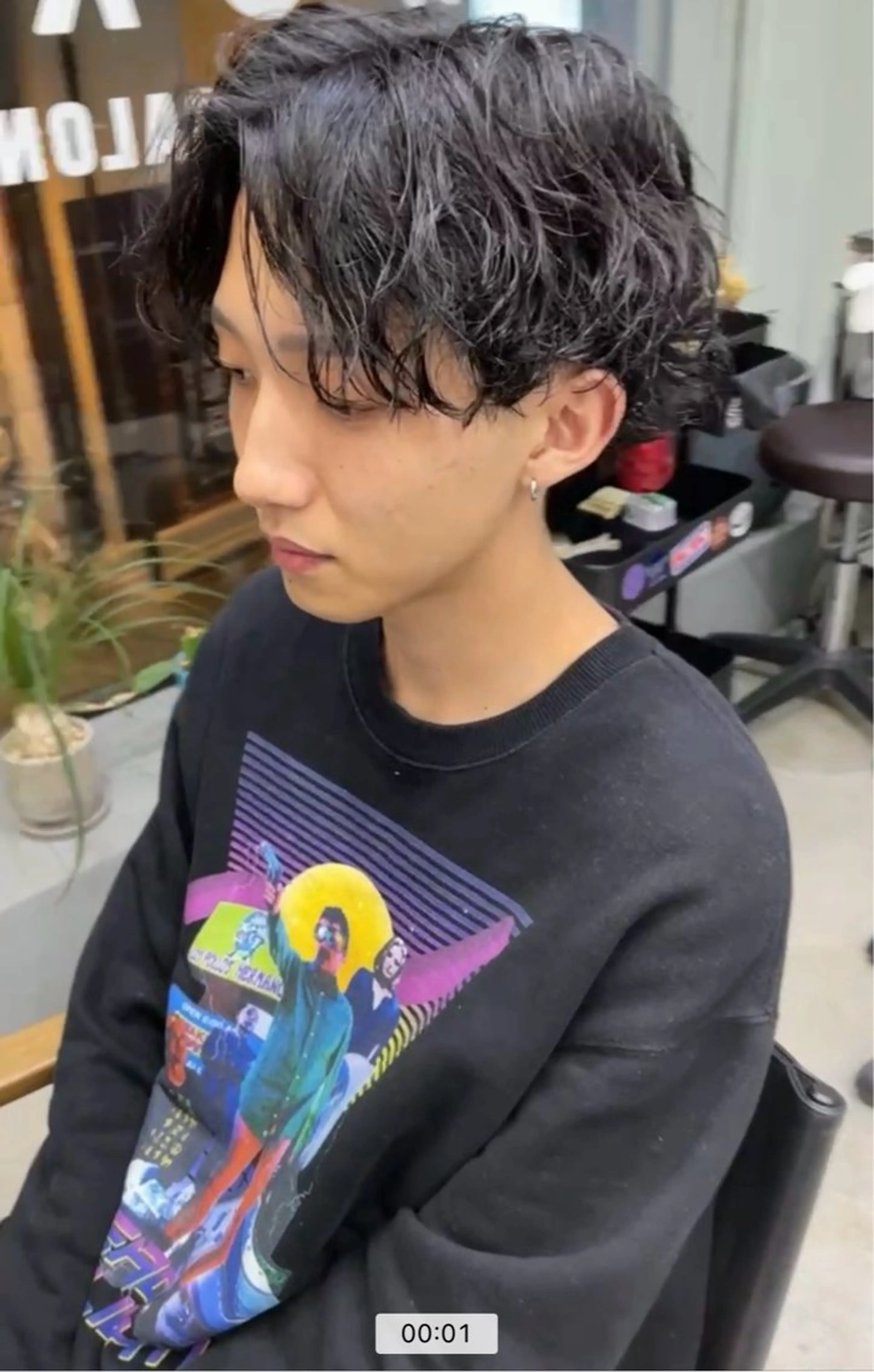 ショート パーマ メンズ カット パーマ メンズ専門サロン wokeのヘアスタイル