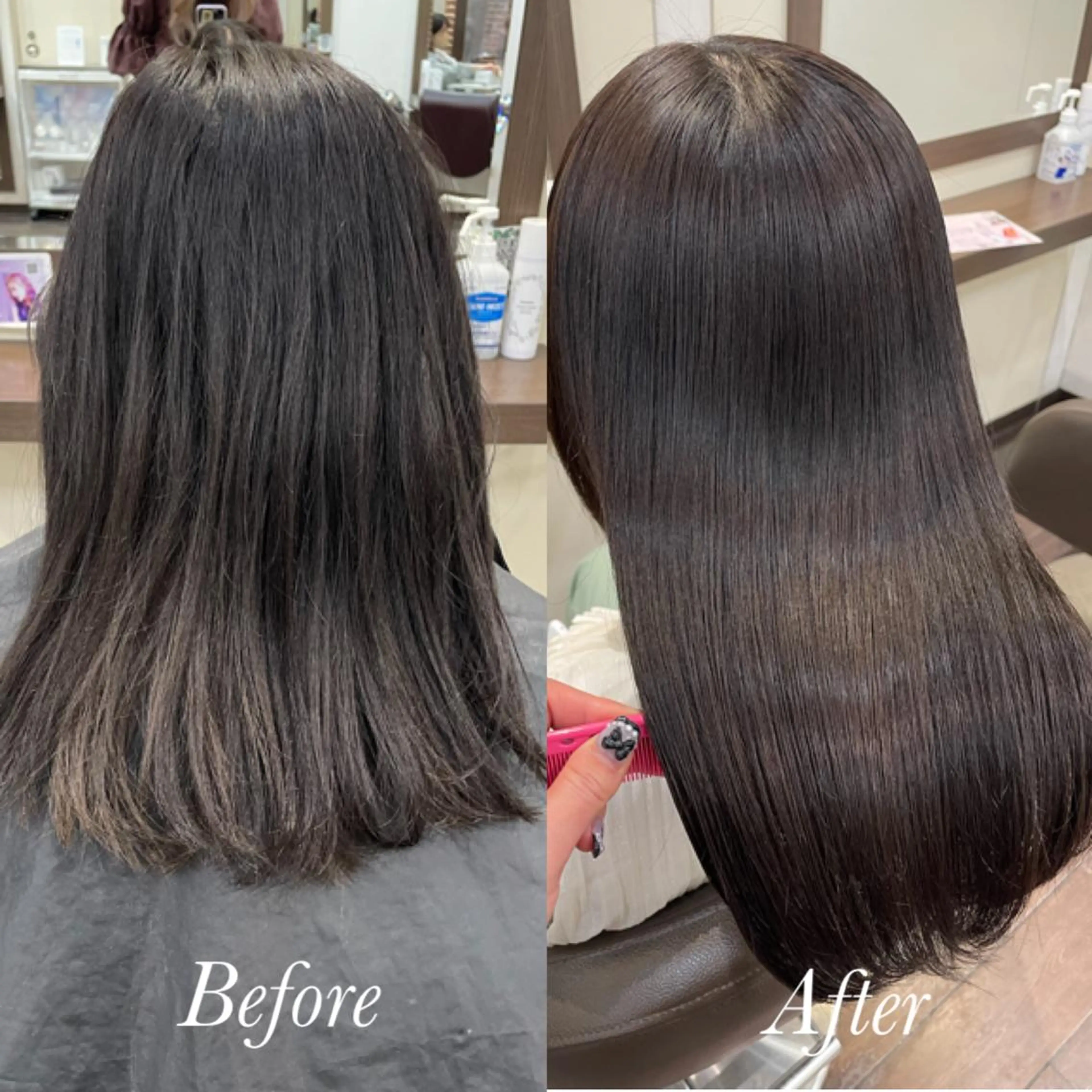 カラー 髪質改善 ヘアカラー トリートメント aya/小顔レイヤー /柔らかカラーのヘアスタイル