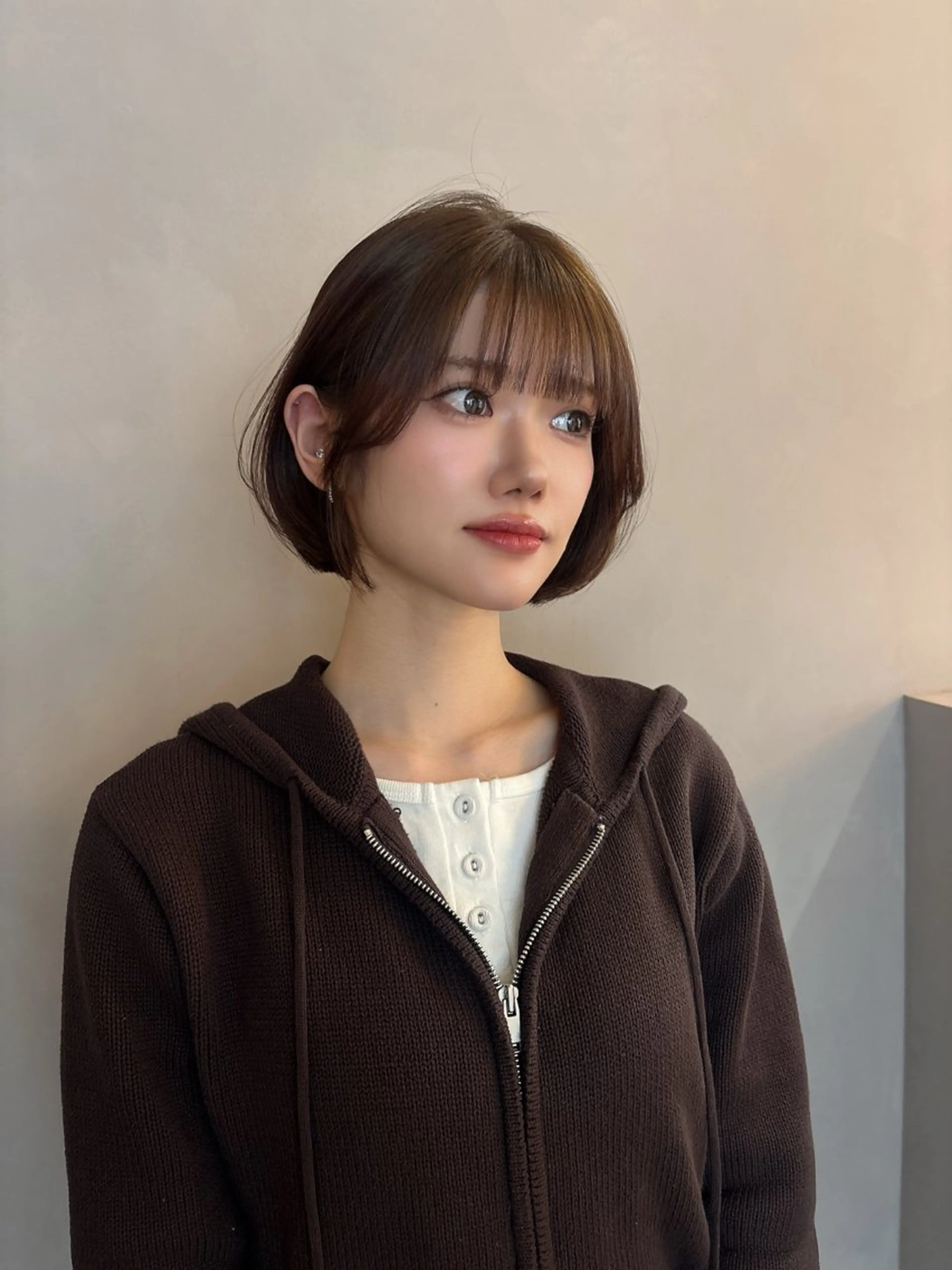 ショート ボブレイヤー ボブ レイヤーカット カット ヘアカラー トリートメント Hina/なりたいが 叶う韓国ヘア❤️のヘアスタイル