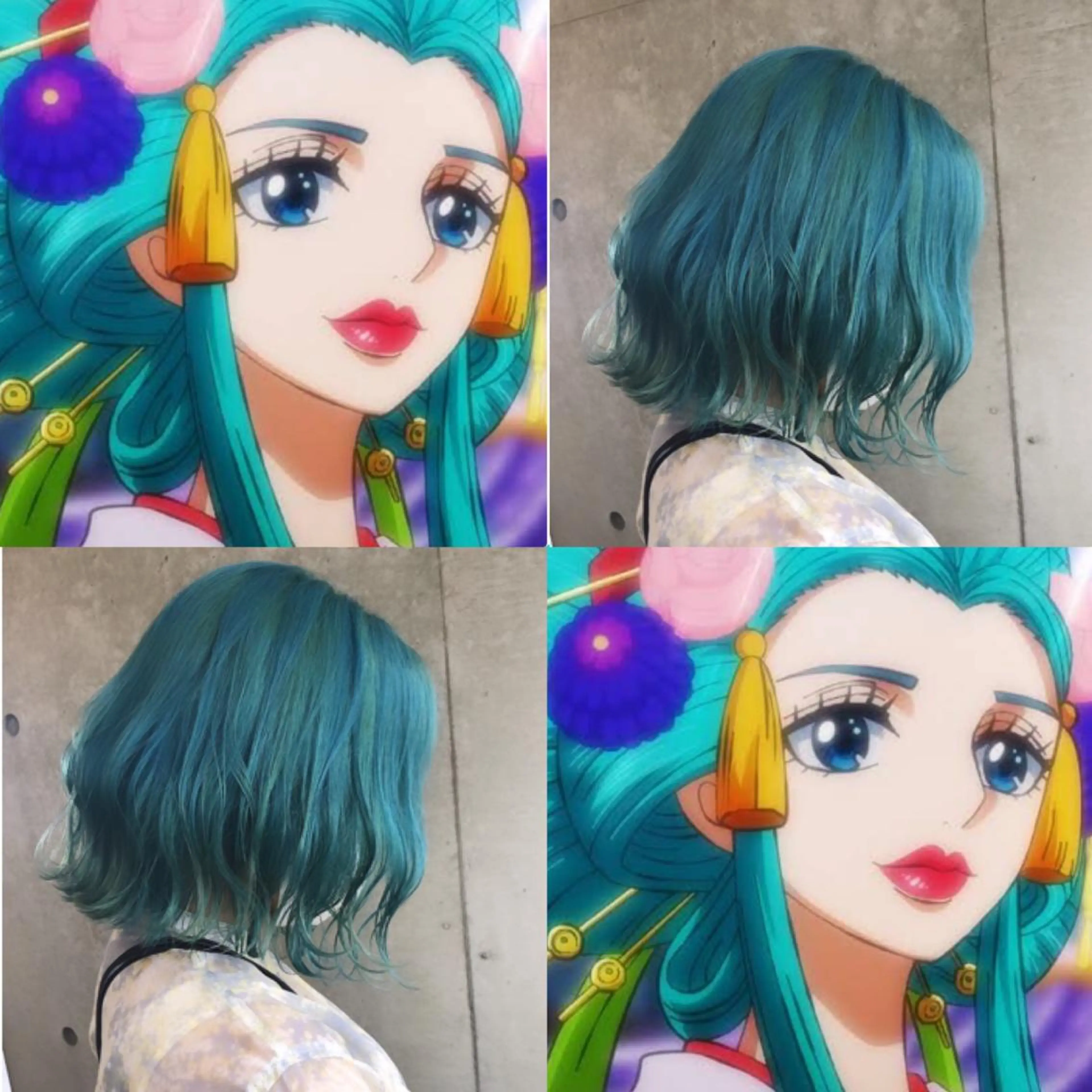 ミディアム カラー ブリーチ ヘアカラー nagisa /縮毛矯正のヘアスタイル