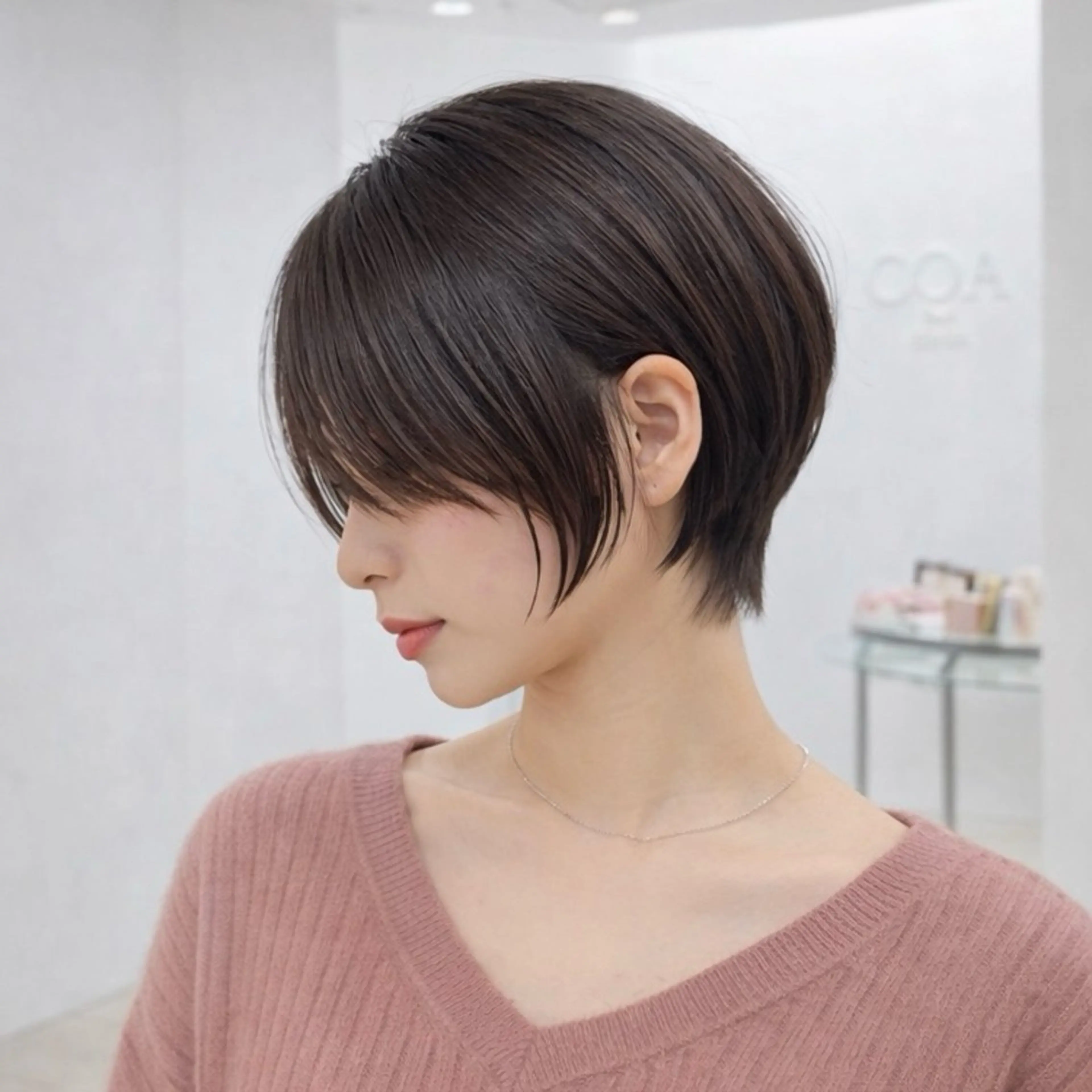 ショート カラー ショートヘア トリートメント ショート/前髪顔周り COA【こも.】のヘアスタイル