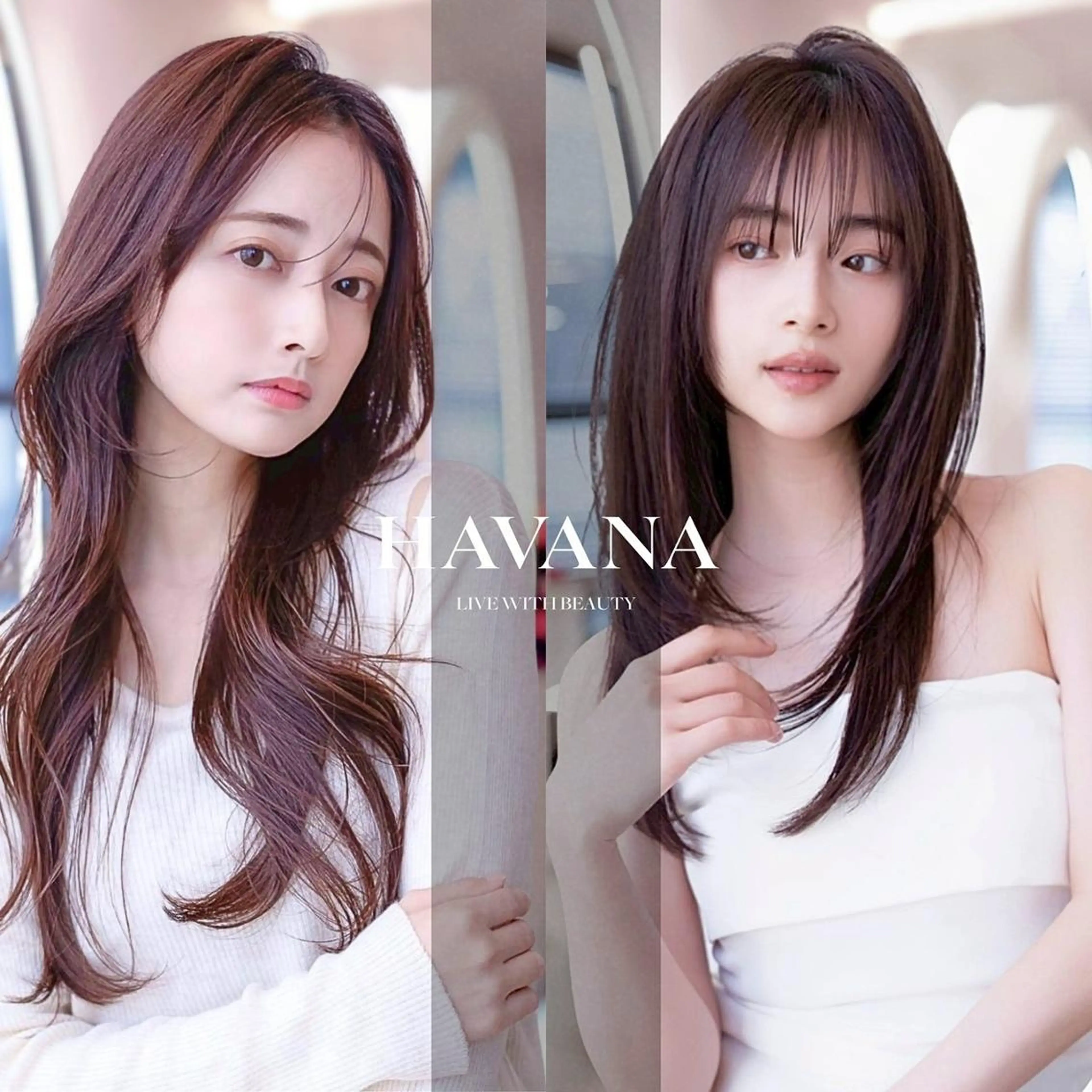 セミロング カラー カット ヘアカラー トリートメント １HAVANA.渋谷 【レイヤー/韓国】のヘアスタイル