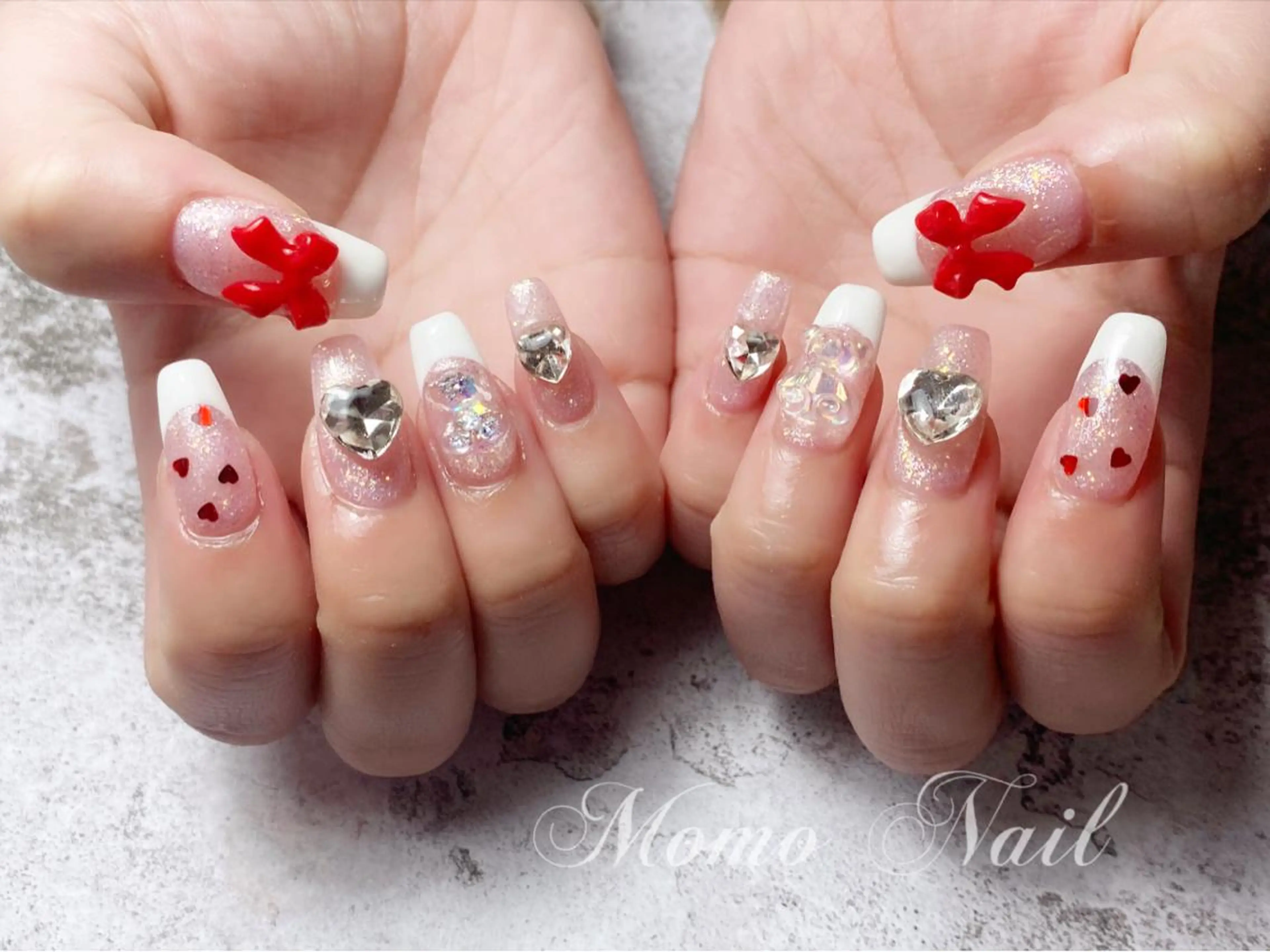 【ハンド自爪】お得！ゴージャス90分付け放題コース☆チークネイルもOK¥8990の写真