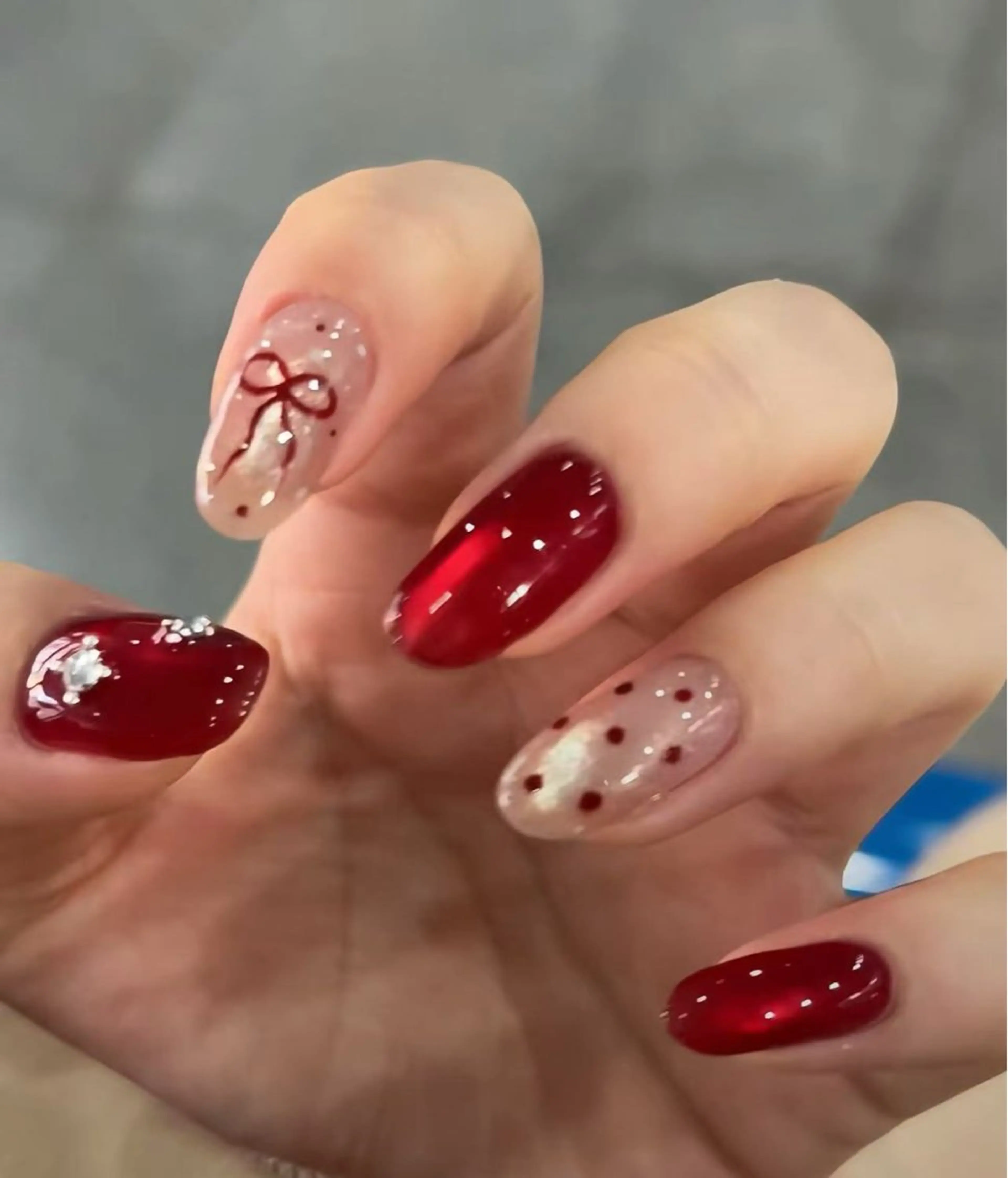 定額ネイル💅メニュー写真デザイン★🌸人気💕 冬限定の雪花ネイル5の写真