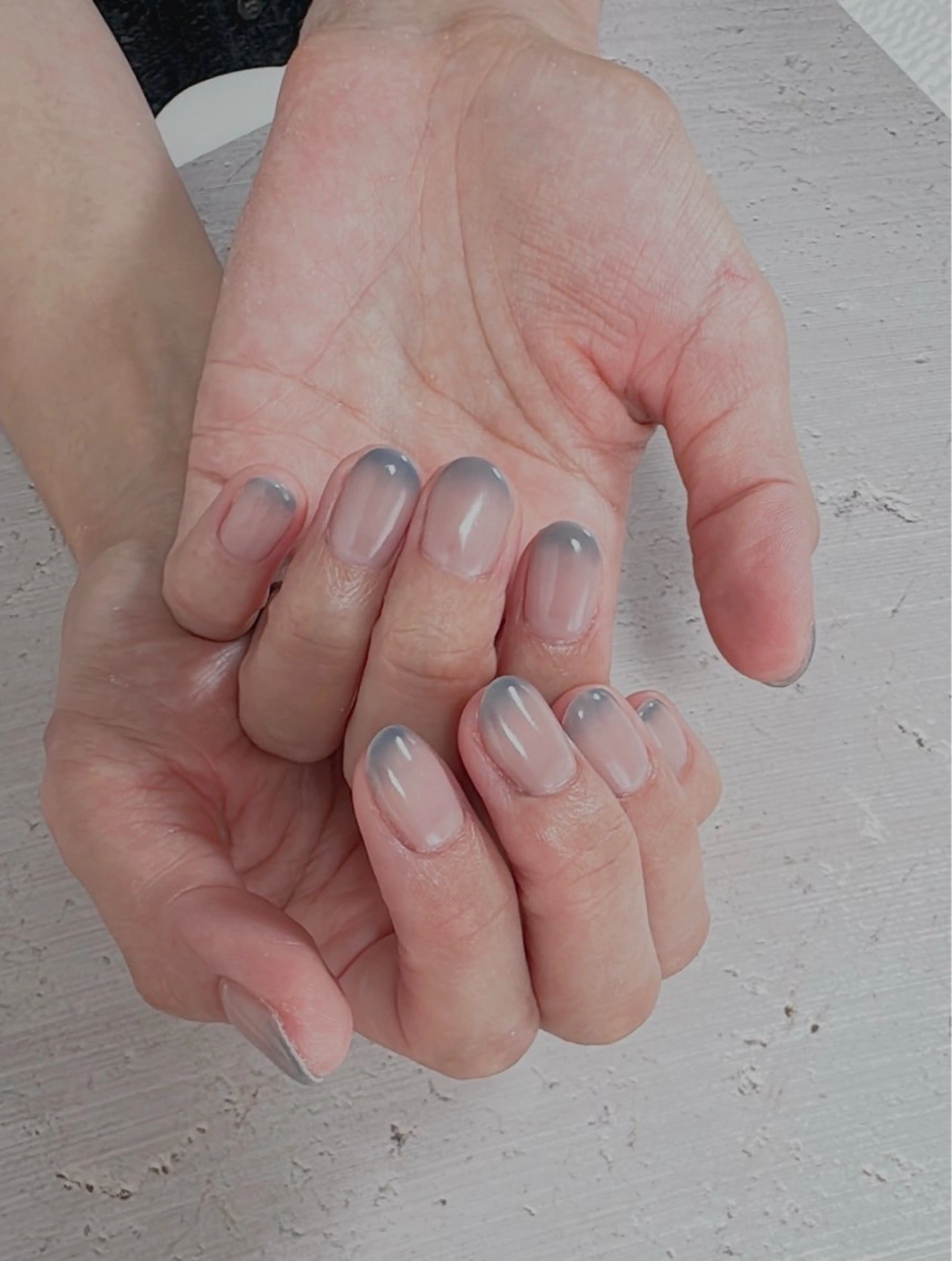 ネイル ブルー グラデーション ハンドネイル Monica nails/福島のネイルデザイン