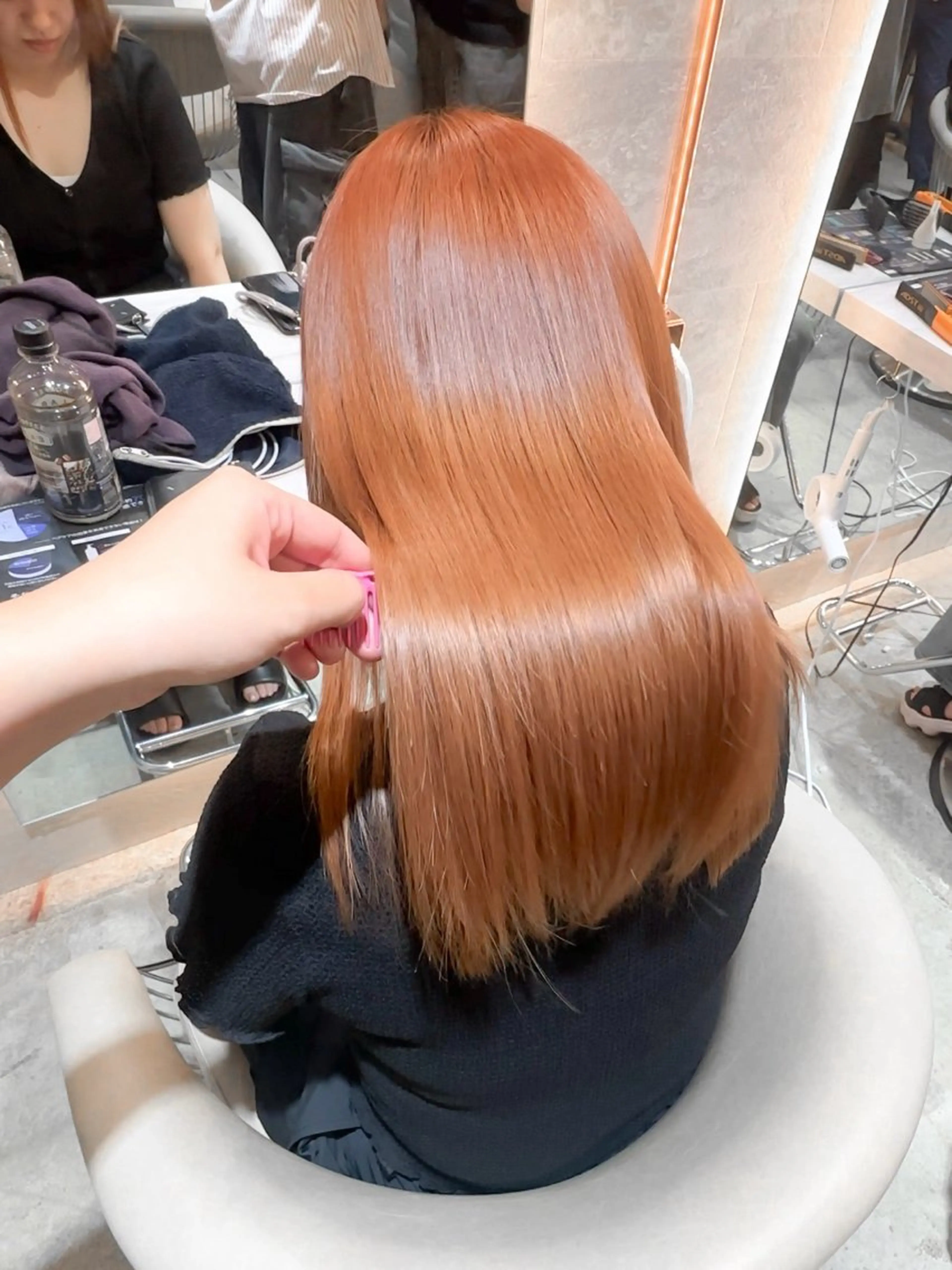 セミロング 縮毛矯正/韓国ヘア /レイヤー🎀ミズキのヘアスタイル