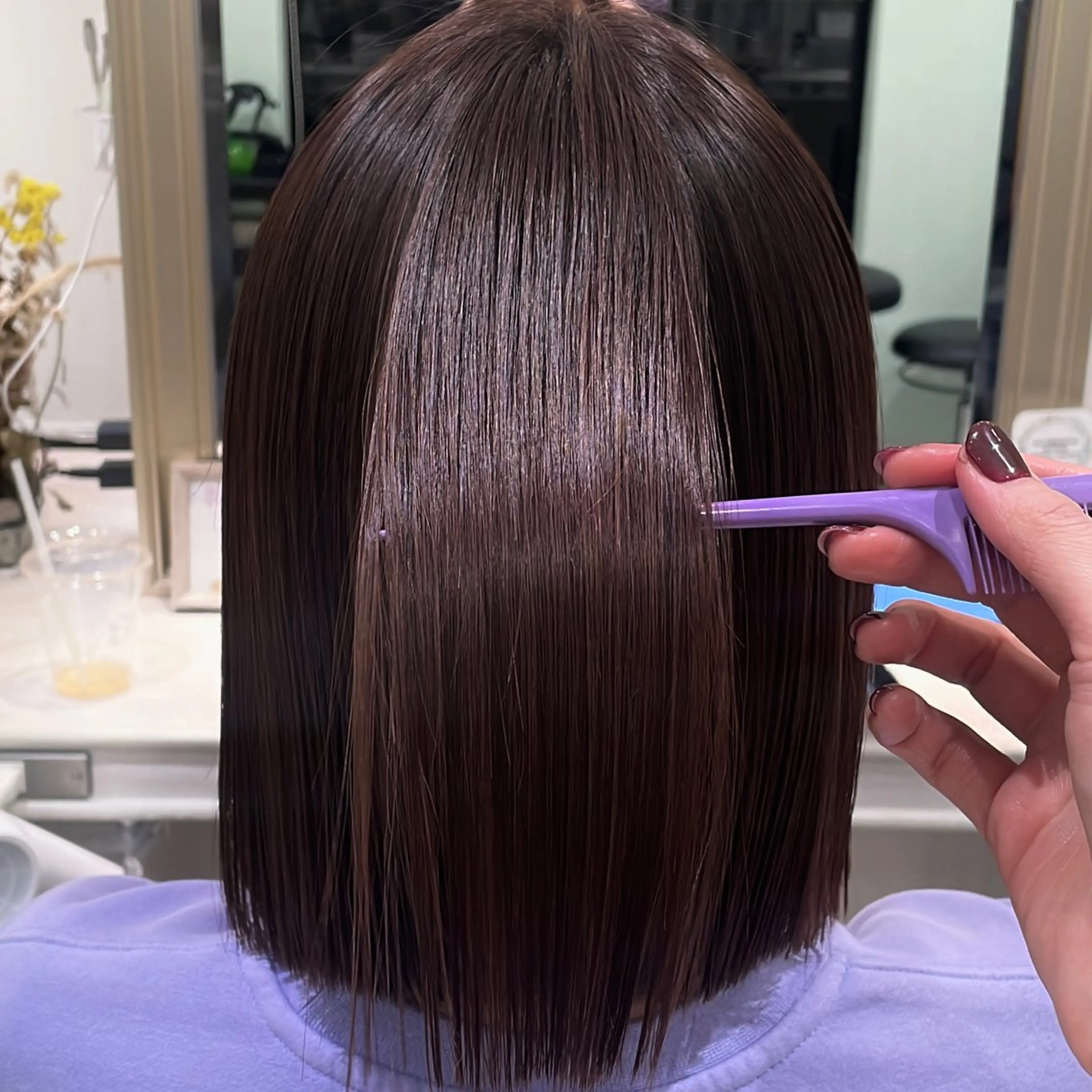 セミロング パーマ ヘアアレンジ キッズ パク・ボミン小野リエ 韓国ハーフ🦊のヘアスタイル