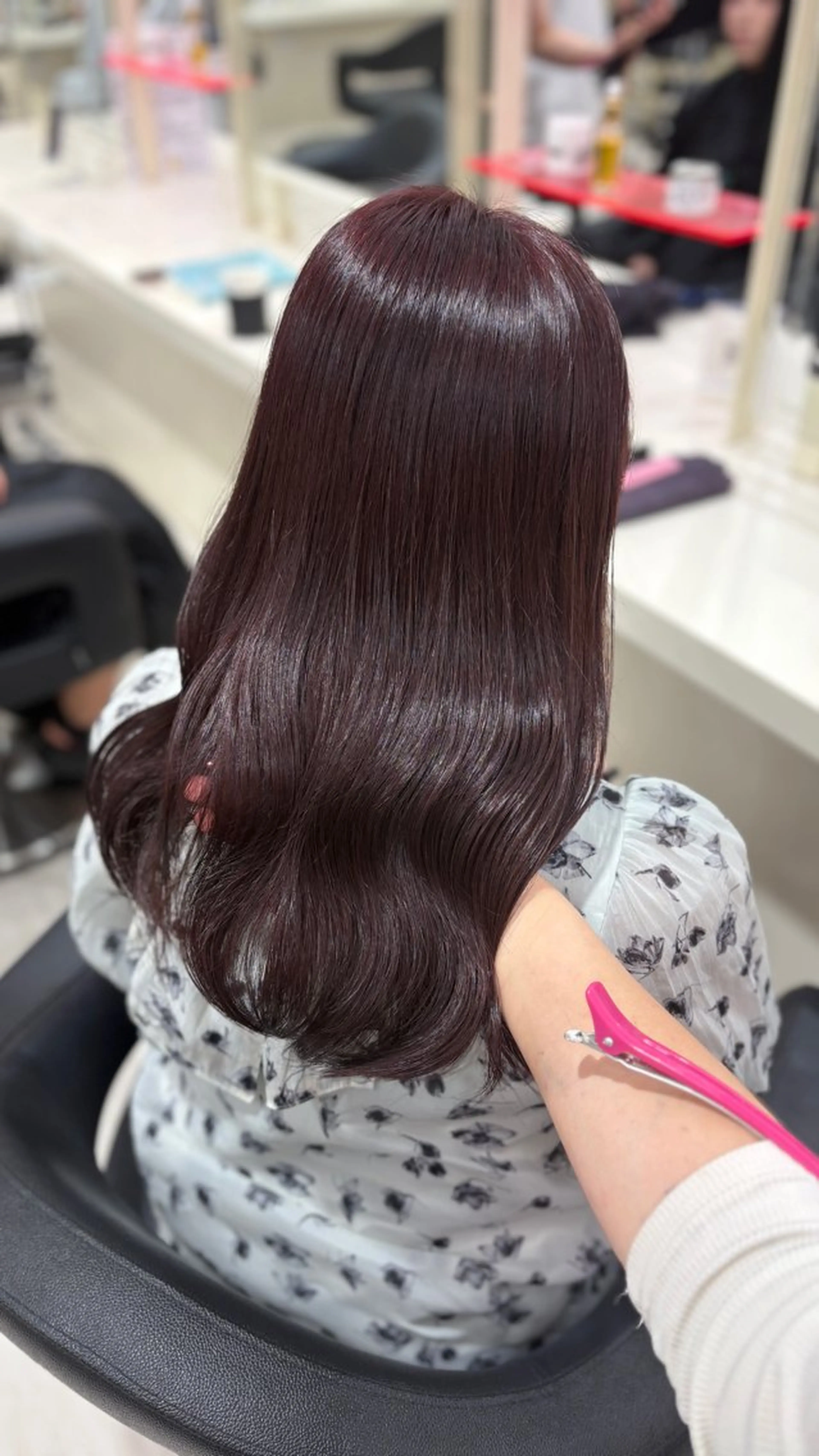 ロング ヘアカラー トリートメント ヘアセット 💗暖色カラー💗 ツヤ髪💗Mayaのヘアスタイル