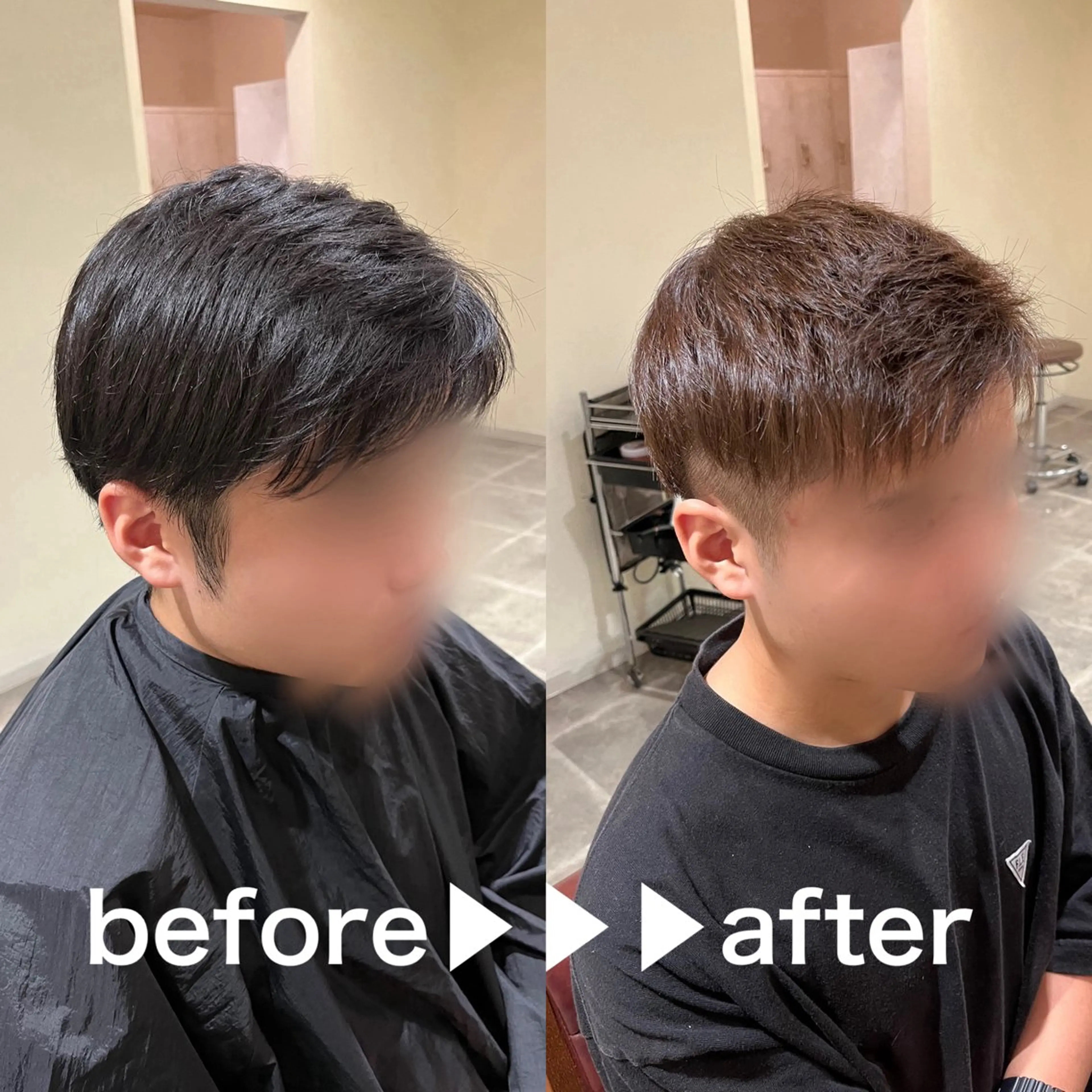 カラー メンズ 刈り上げ ブラウンカラー 西川 舞彩のヘアスタイル