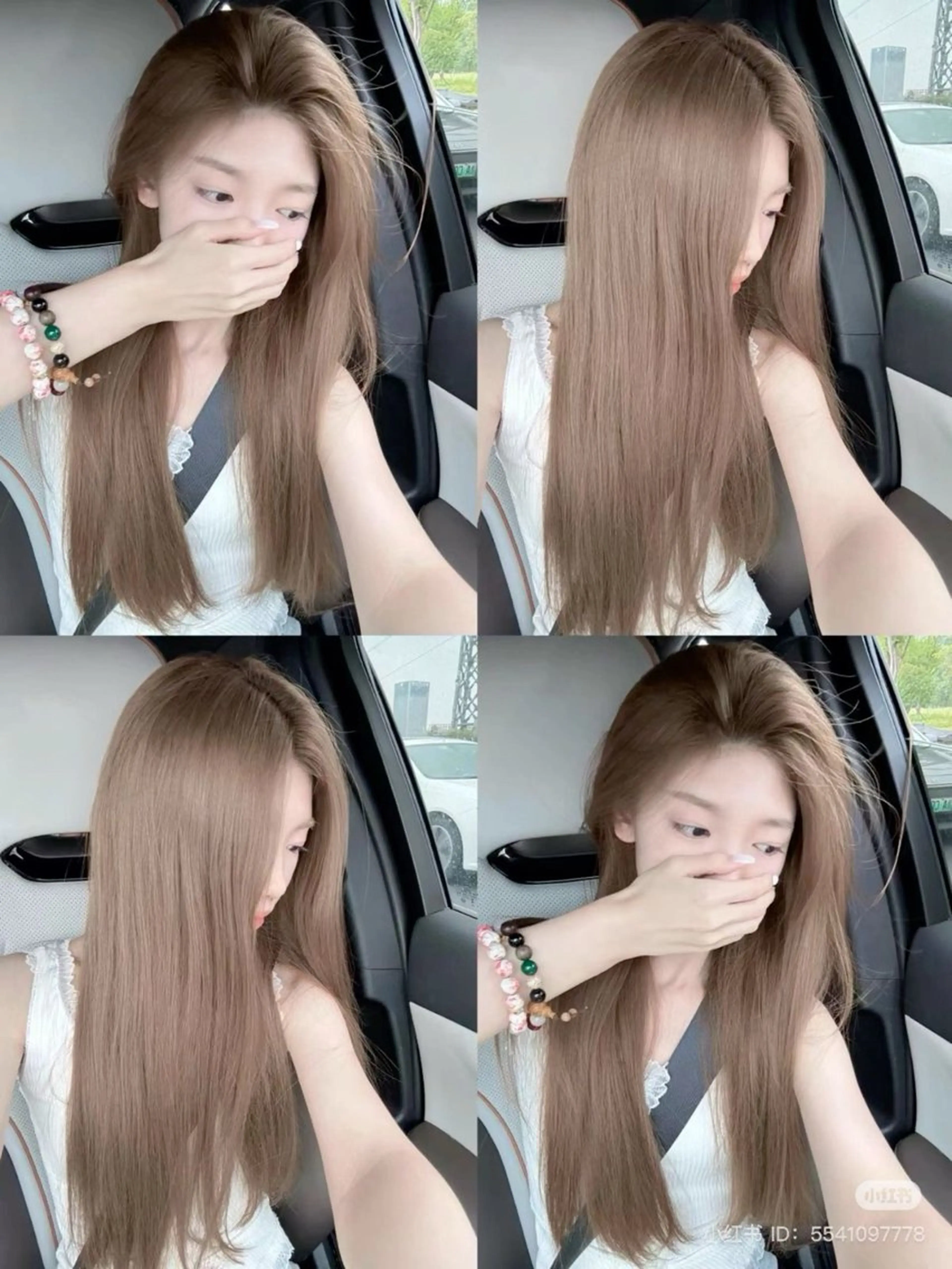 セミロング カラー 韓国×ワンホン 艶カラー/ハヅキ🎀のヘアスタイル