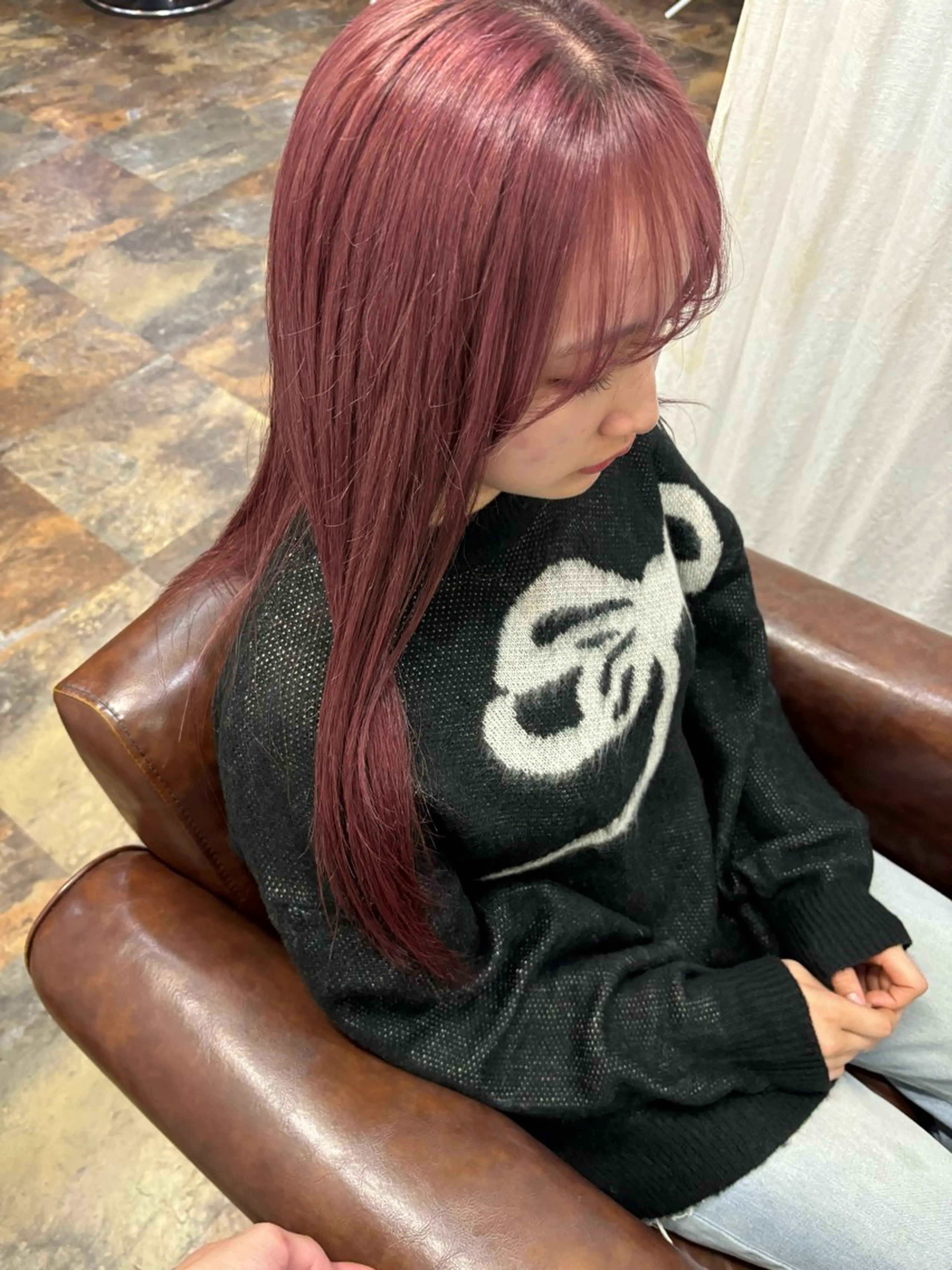 カラー ブリーチ ラベンダーカラー ラベンダーピンク ピンクカラー 📍JR奈良/ ブリーチ/佐藤有哉のヘアスタイル