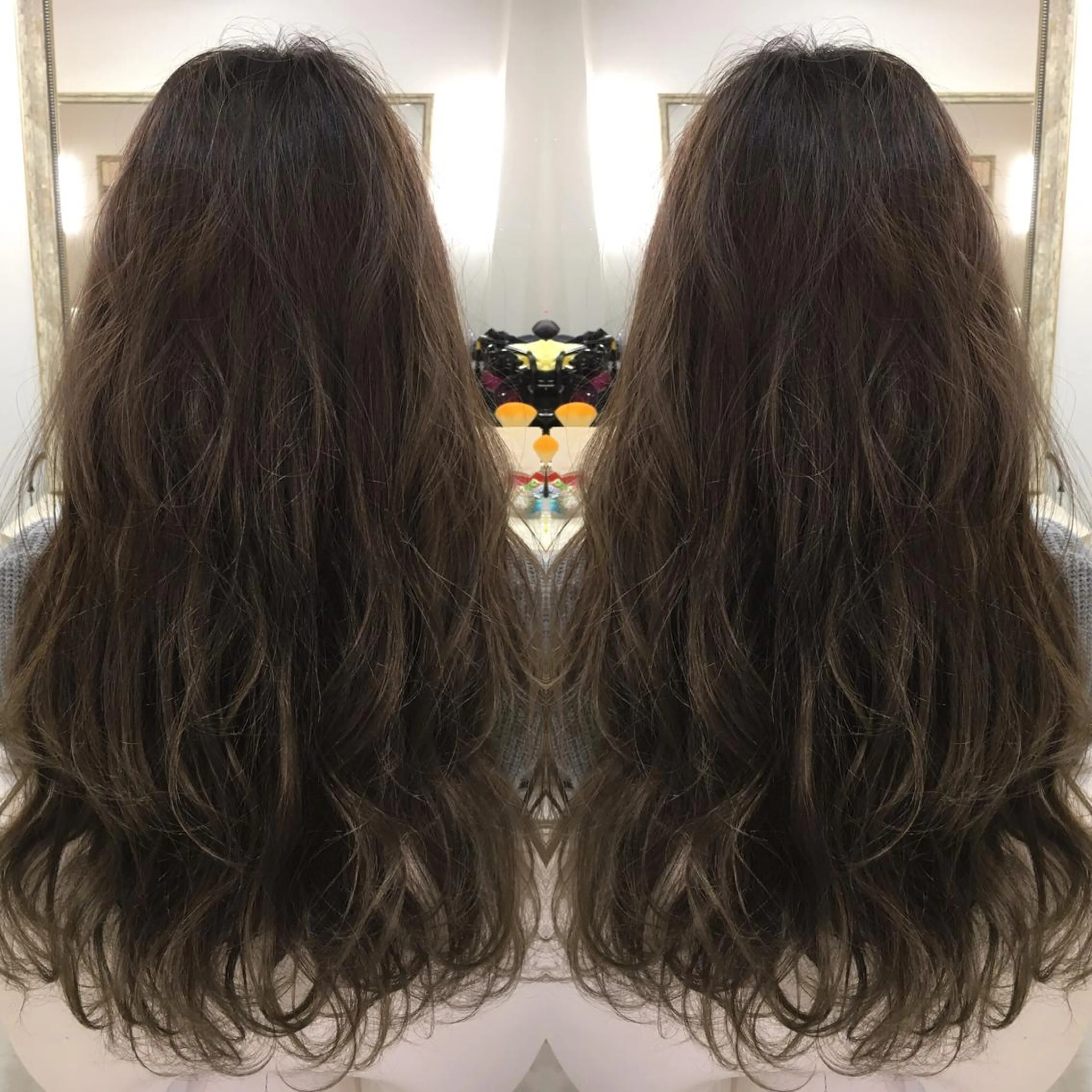 セミロング ロング カラー 髪質改善 中川　翔のヘアスタイル