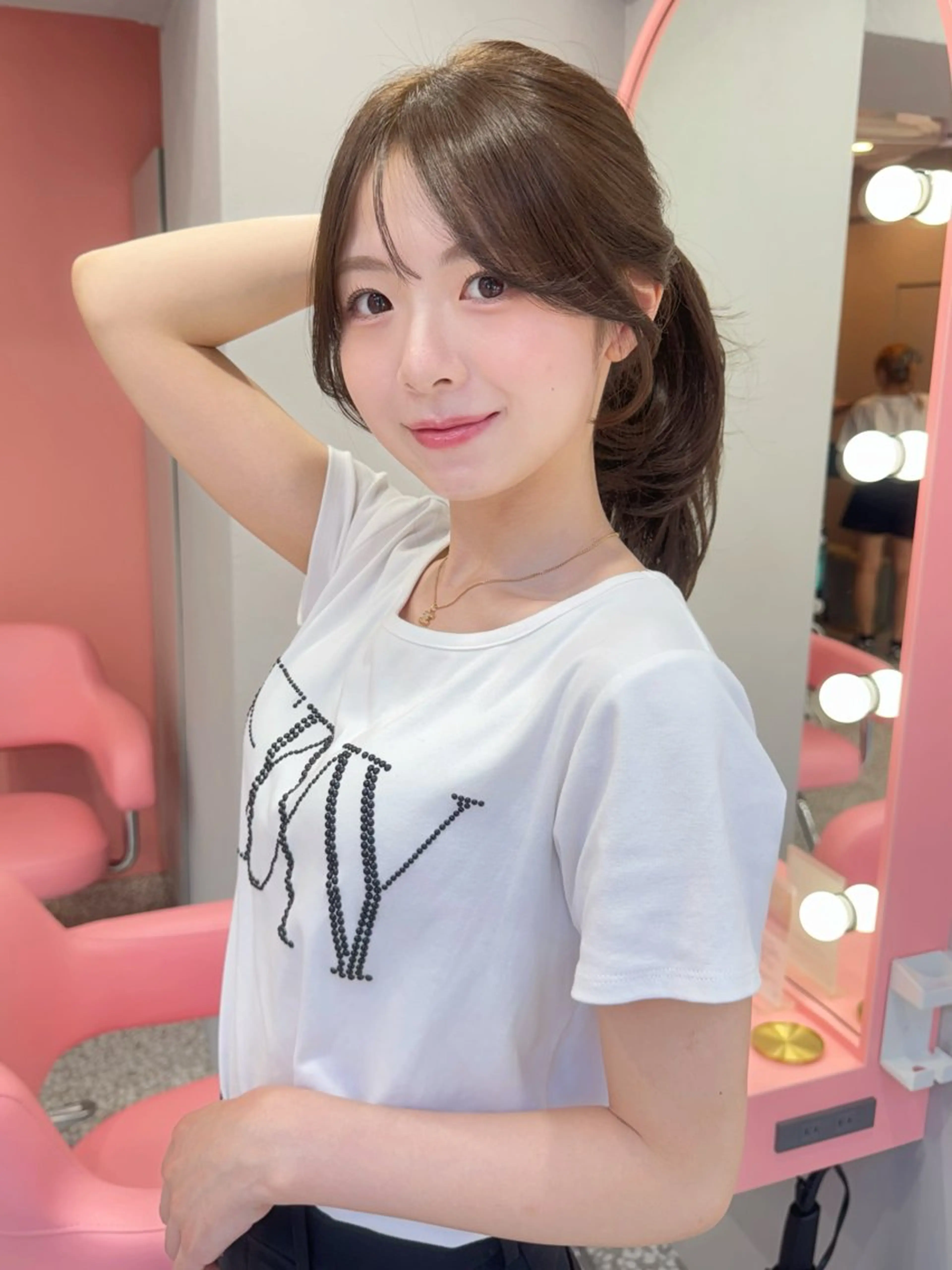 ミディアム カット ヘアカラー トリートメント VOTAN shibuya所属・REINA𓍯/ 透明感カラー/顔周りのヘアスタイル