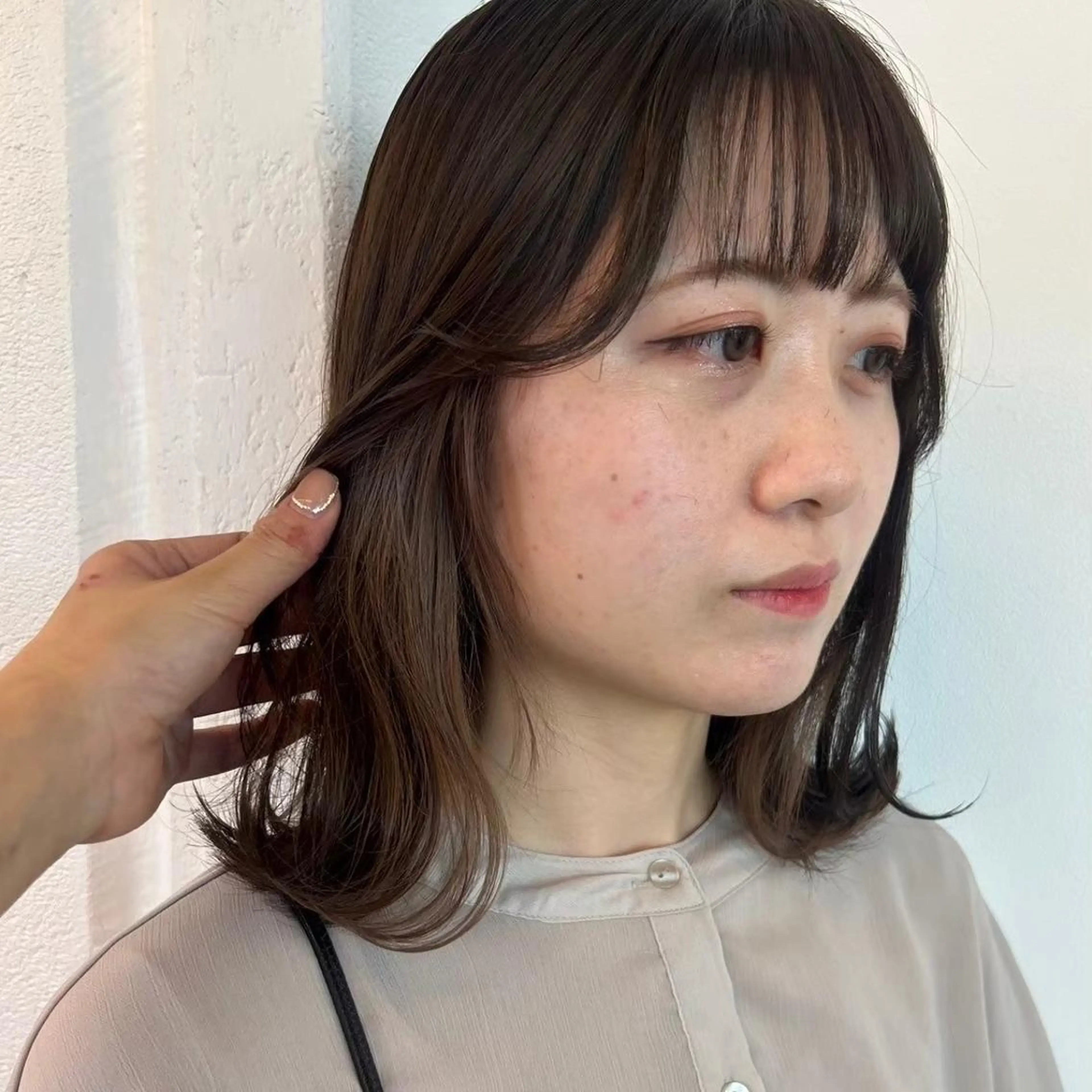 ミディアム 北島 遥香🫧インナ ー /ベージュカラーのヘアスタイル