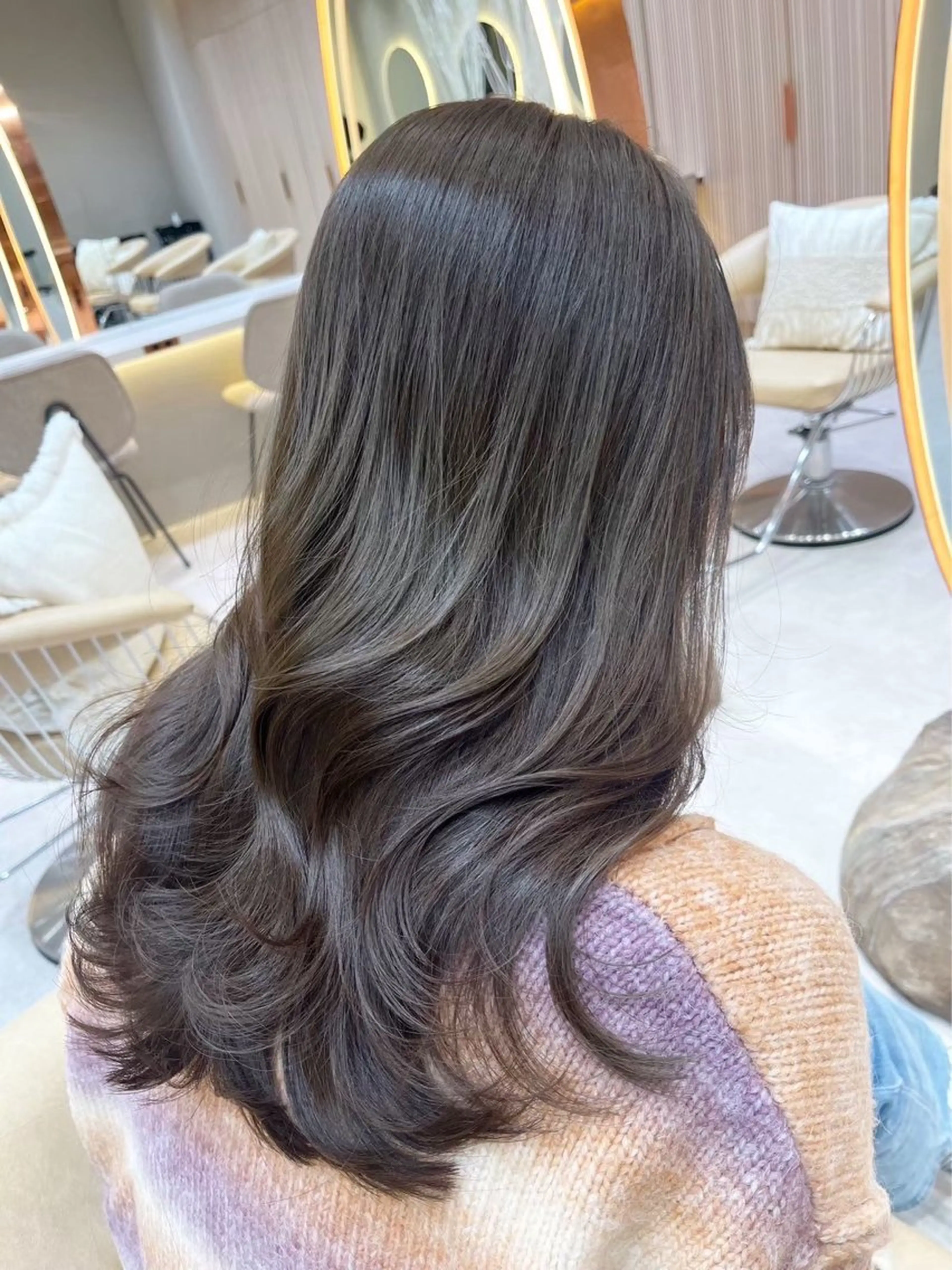 ロング ヘアカラー トリートメント 縮毛矯正/透明感/ 松葉 晃明のヘアスタイル