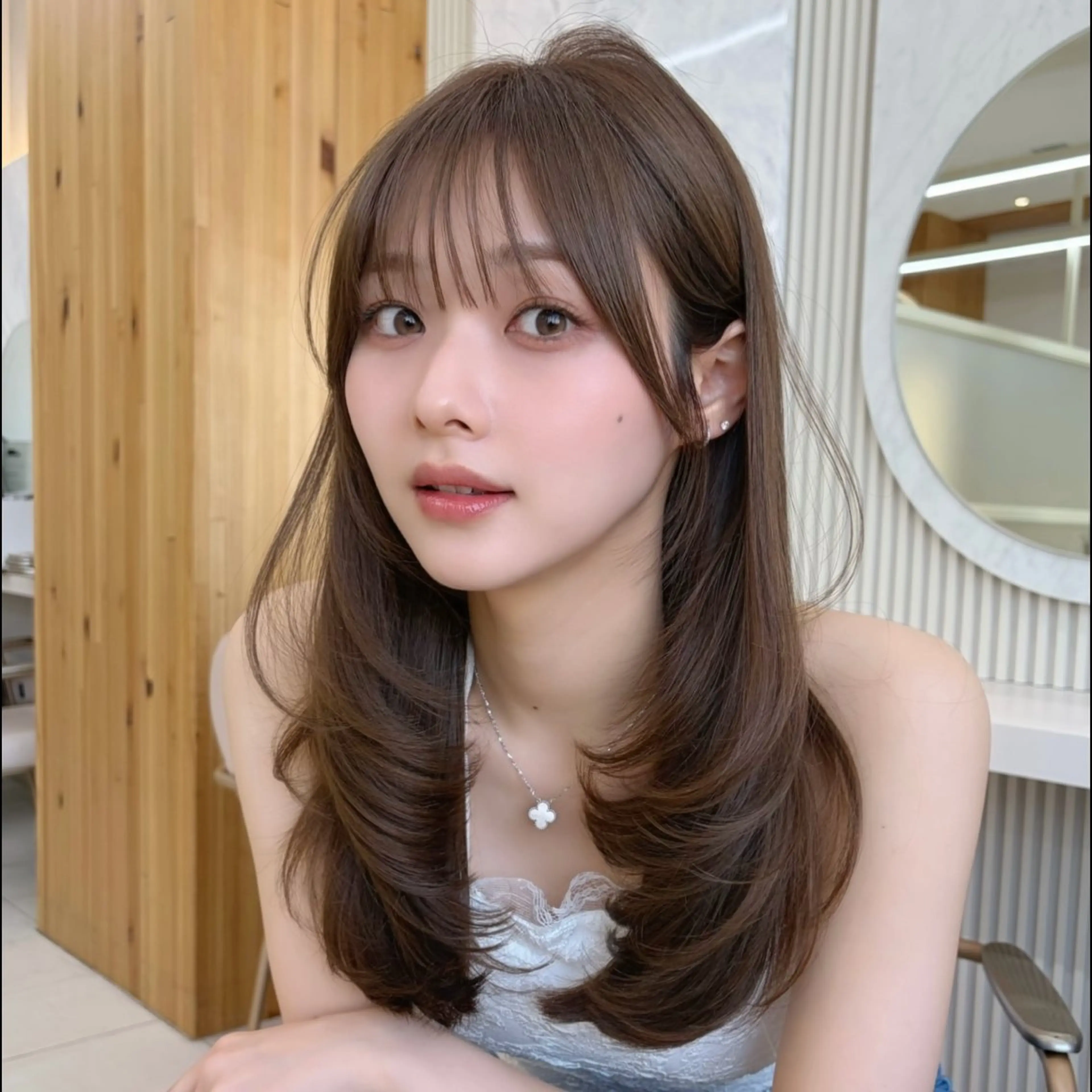 【🤍人気No1💫】カット×カラー× Aujua4step トリートメント🫧✨#レイヤーカットの写真