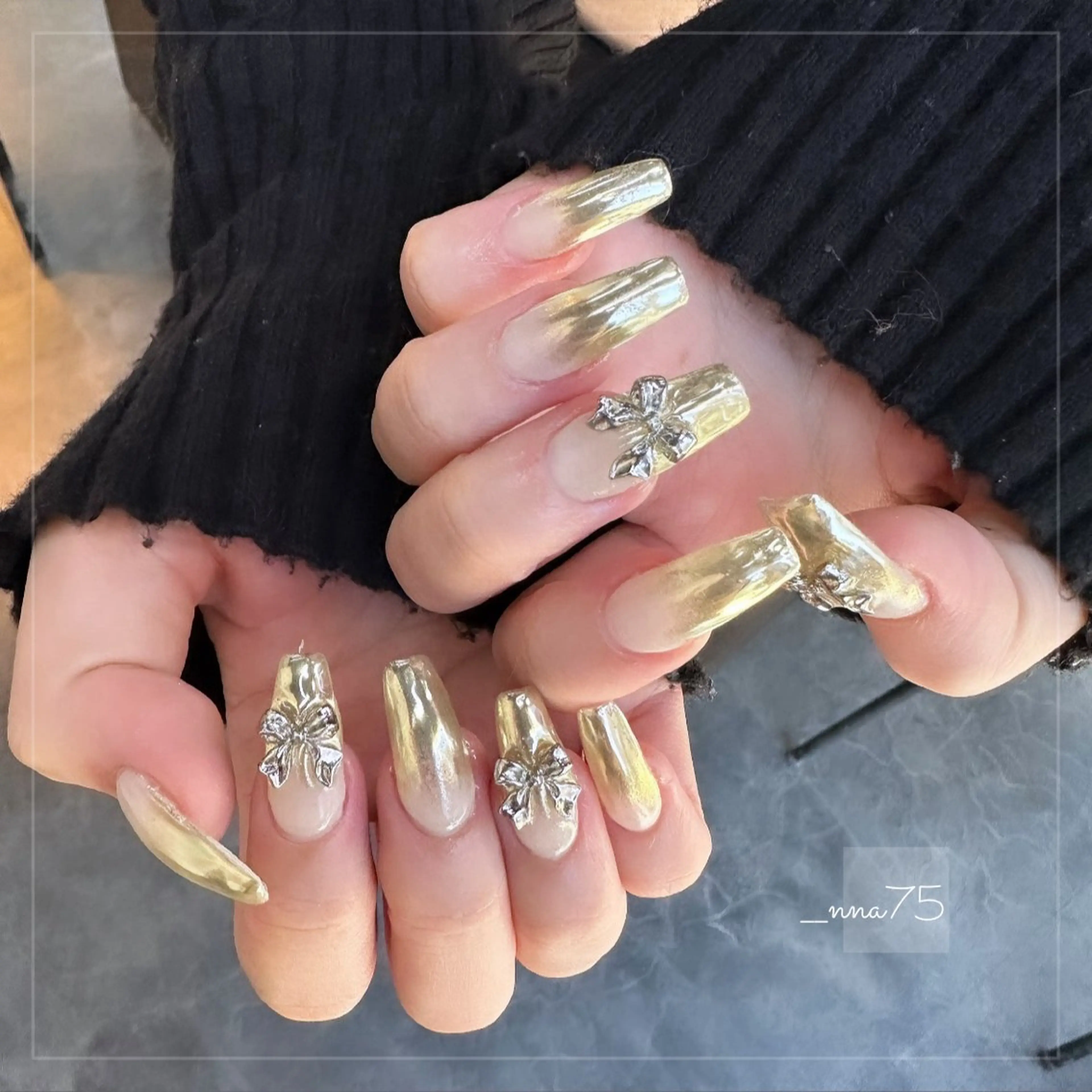 ネイル ハンドネイル GRANDE OSU Anna 🧸💛のネイルデザイン