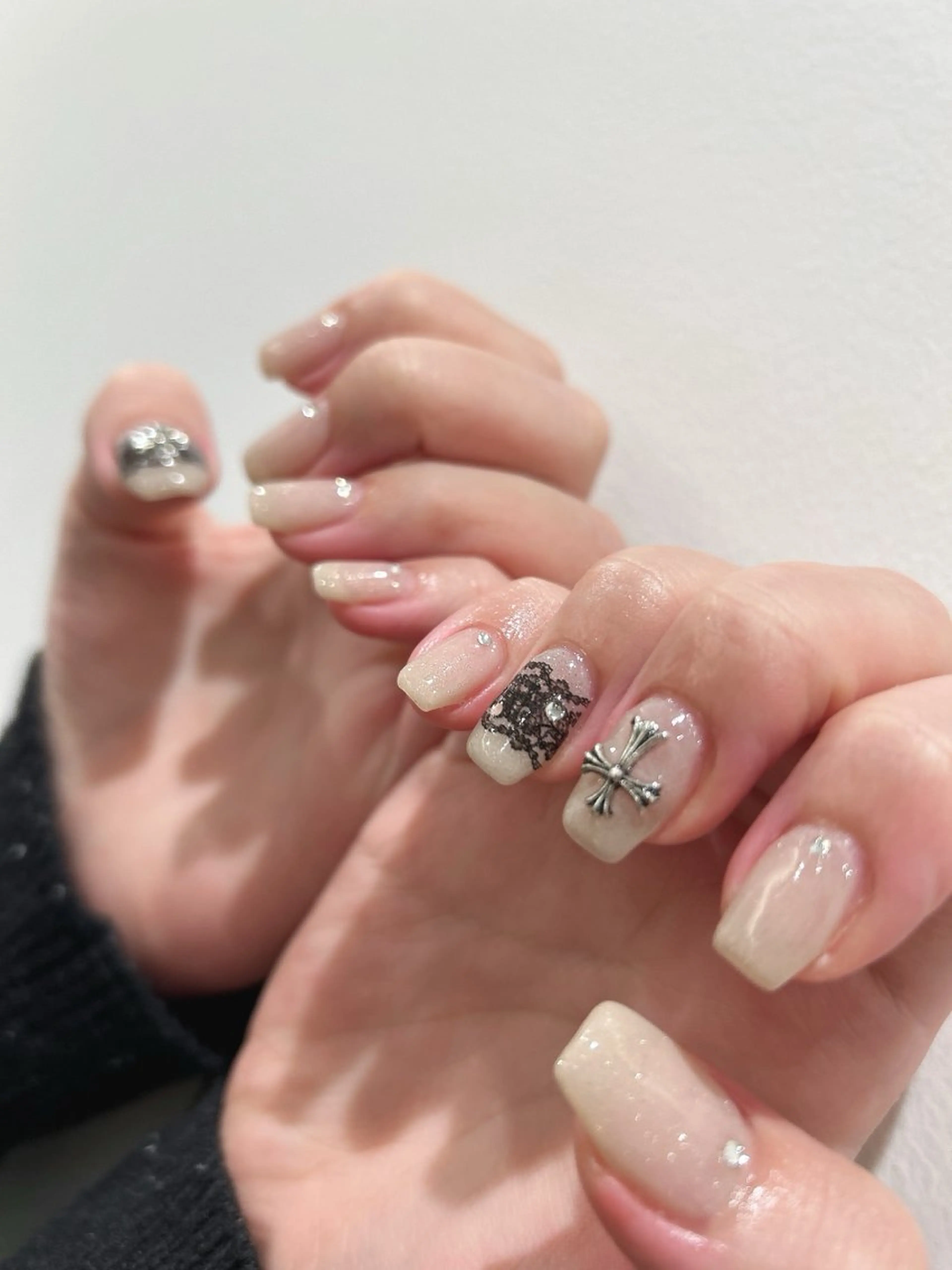 ネイル レース ハンドネイル フットネイル tote. sumileのネイルデザイン