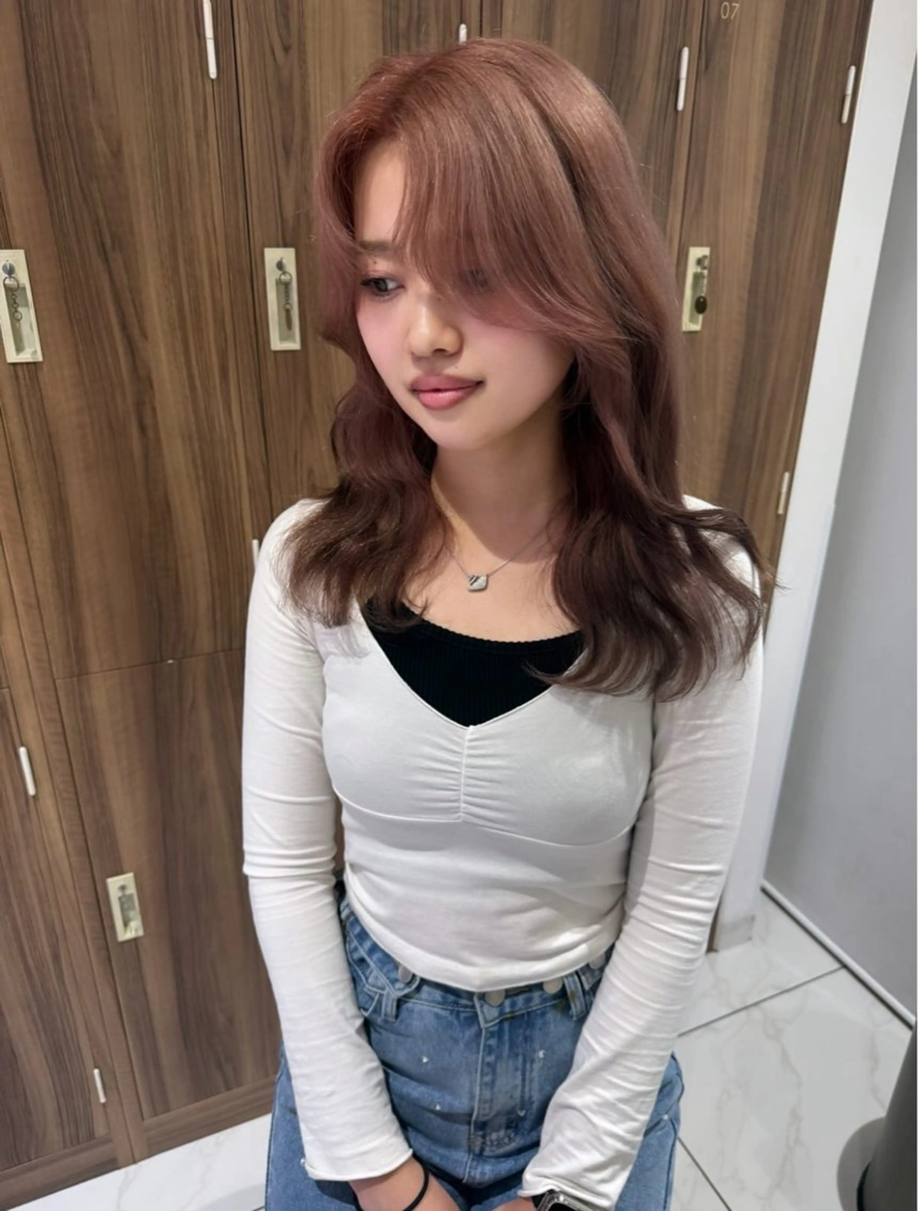 セミロング ヘアカラー 長田 有加のヘアスタイル