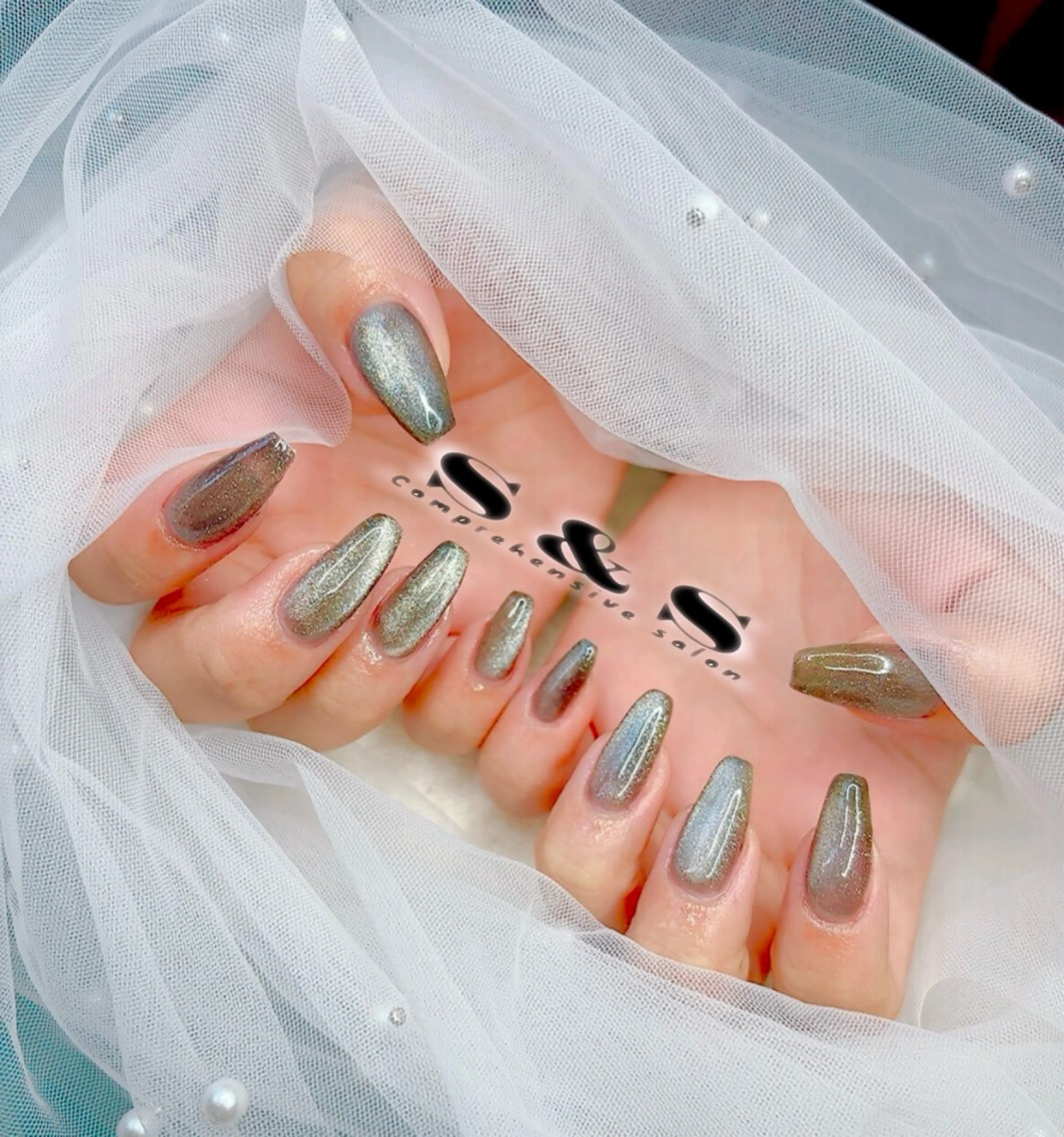 ネイル 長さ出し マグネットネイル メンズネイル 持ち込み S&S 村田小百合のネイルデザイン