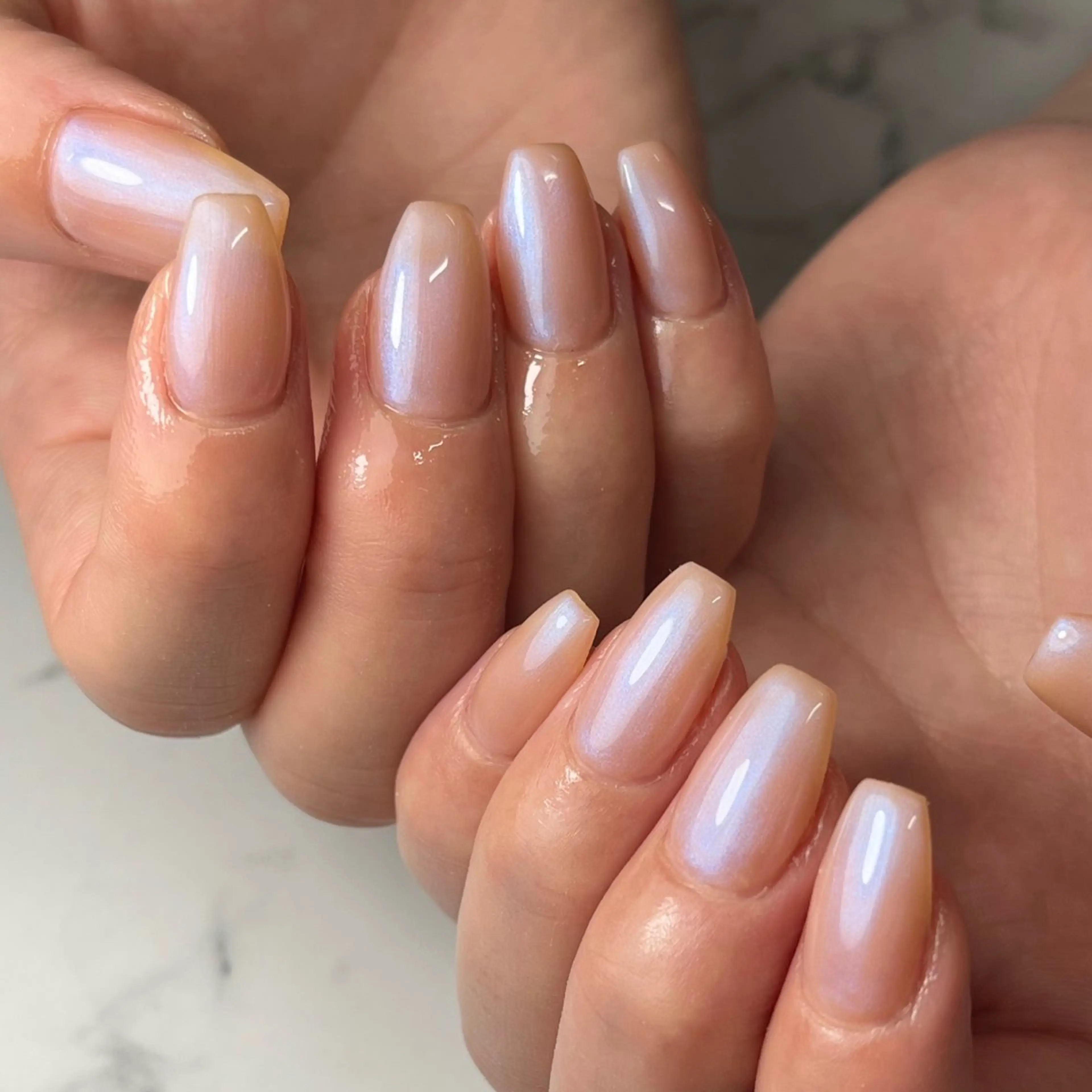 ネイル ワンカラーネイル ピンク シンプルネイル スクエアネイル ハンドネイル NAIL NOWのネイルデザイン