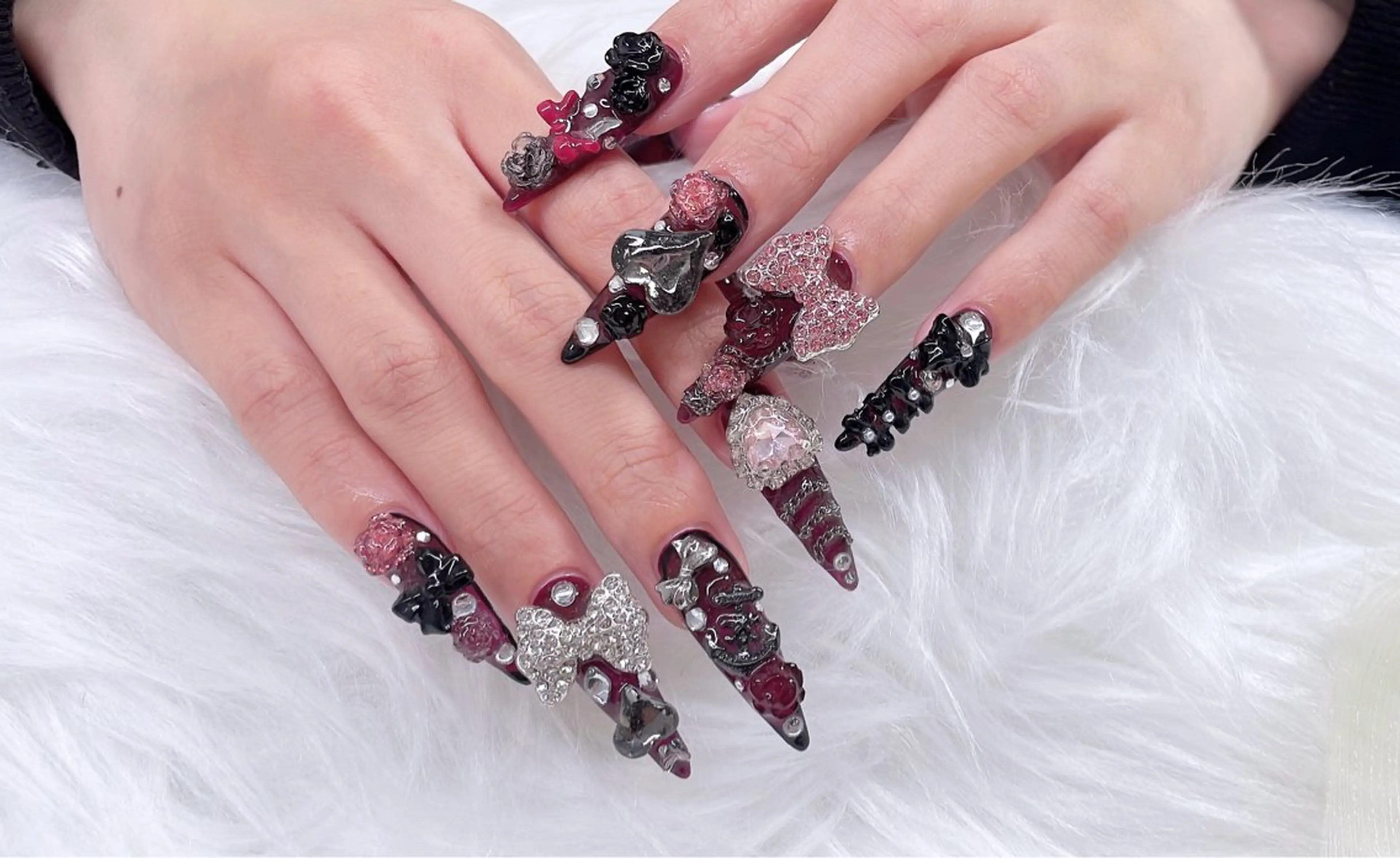 ネイル アニマル柄 チークネイル 成人式 フラッシュネイル フットネイル ハンドネイル 長さだし/持込/ ins風ネイル/Umのネイルデザイン