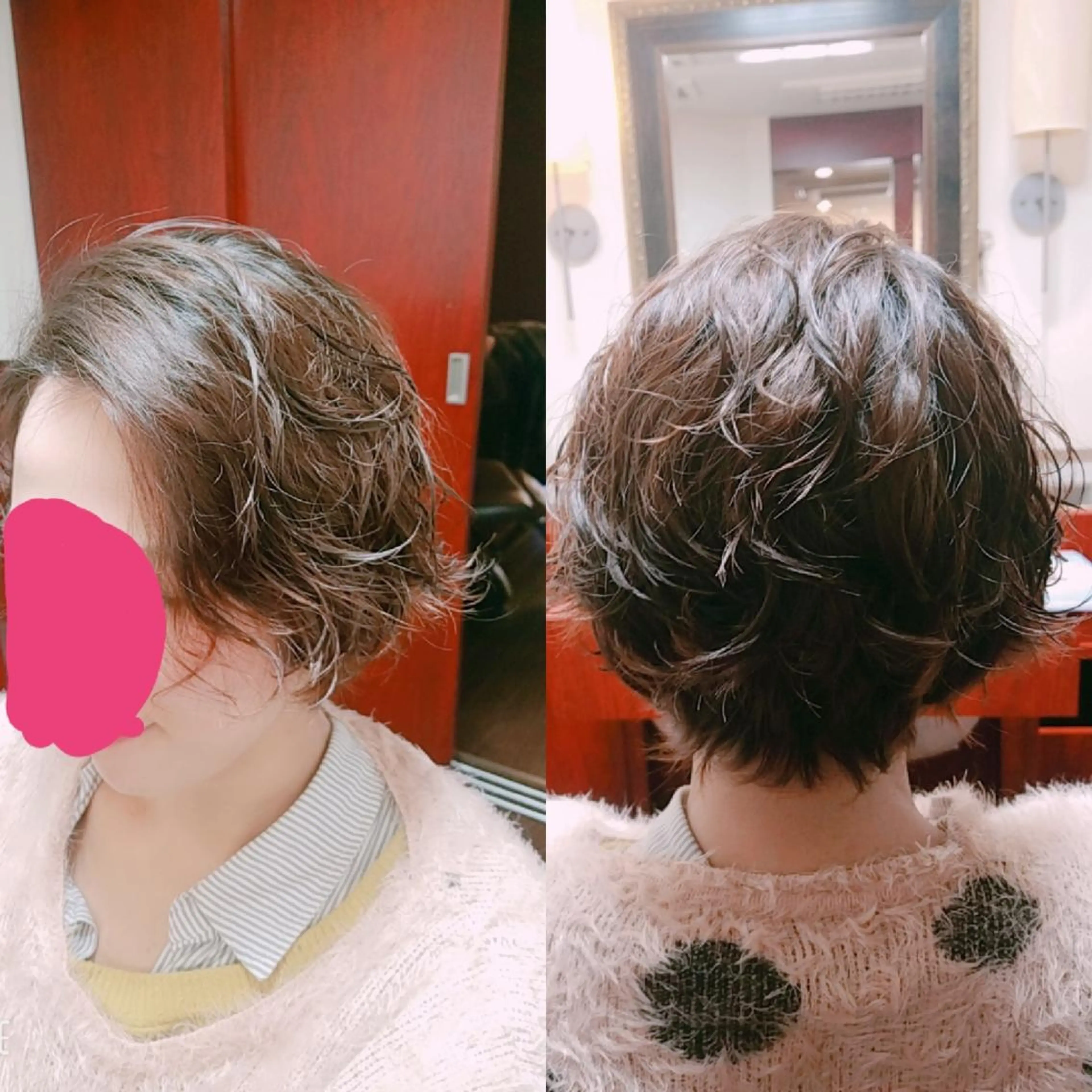 ショート パーマ 麻里 杏彩のヘアスタイル