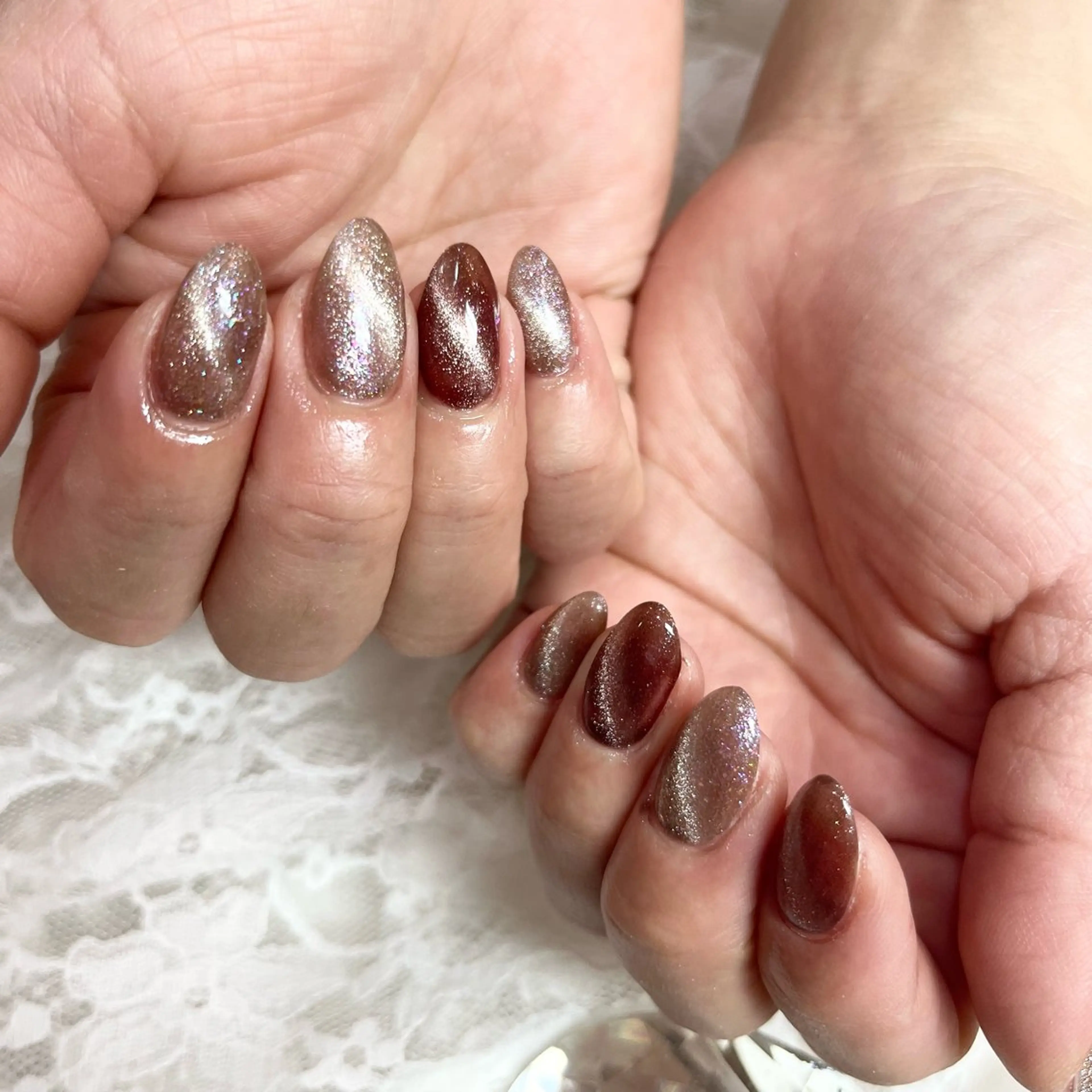 ネイル マグネットネイル マグネットワンカラー ワンカラーネイル ハンドネイル Nail Salon Elpis所属・Nail Salon Elpisのネイルデザイン