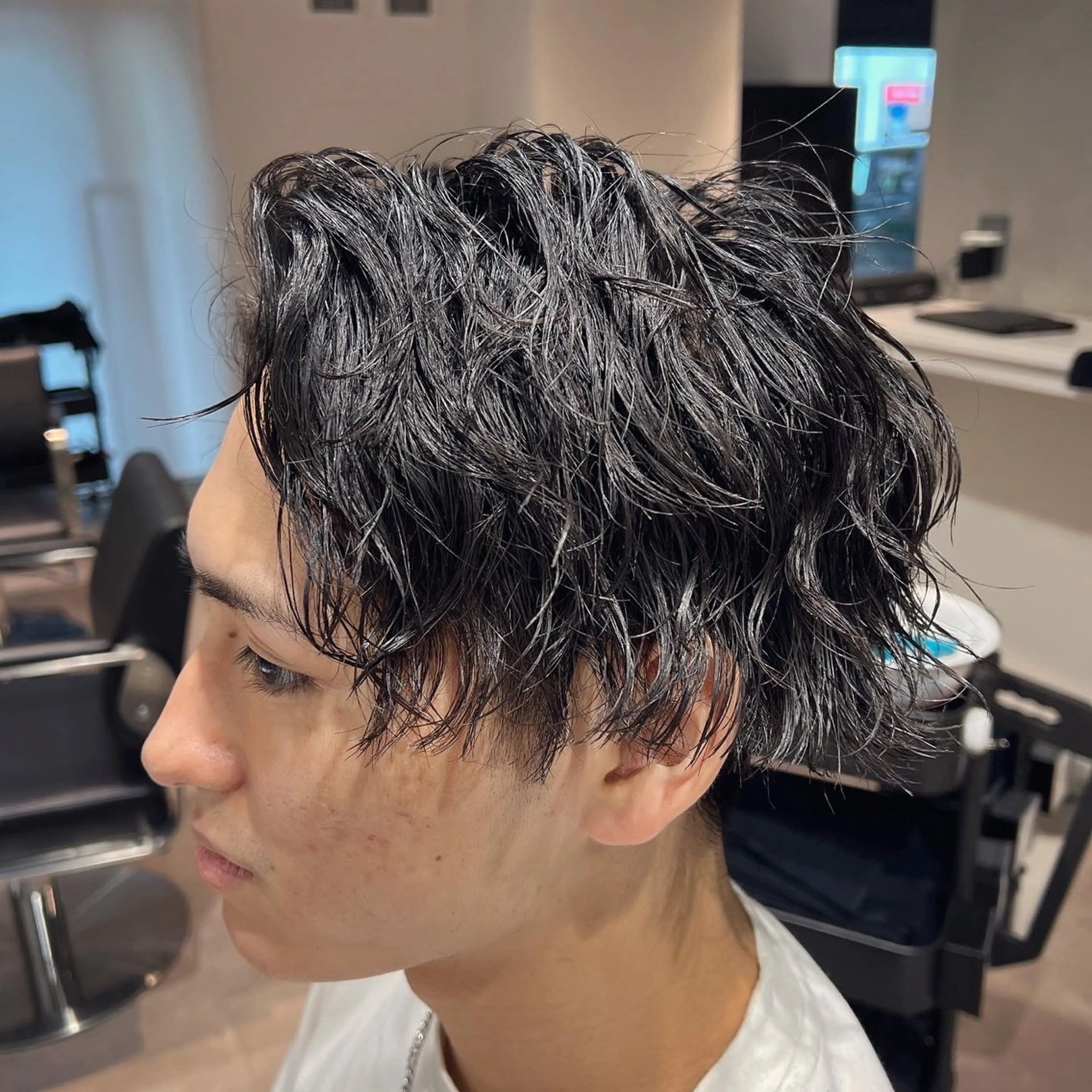 ショート パーマ メンズ メンズパーマ ツイストスパイラルパーマ スパイラルパーマ メンズ特化 ナカネ カツヤのヘアスタイル
