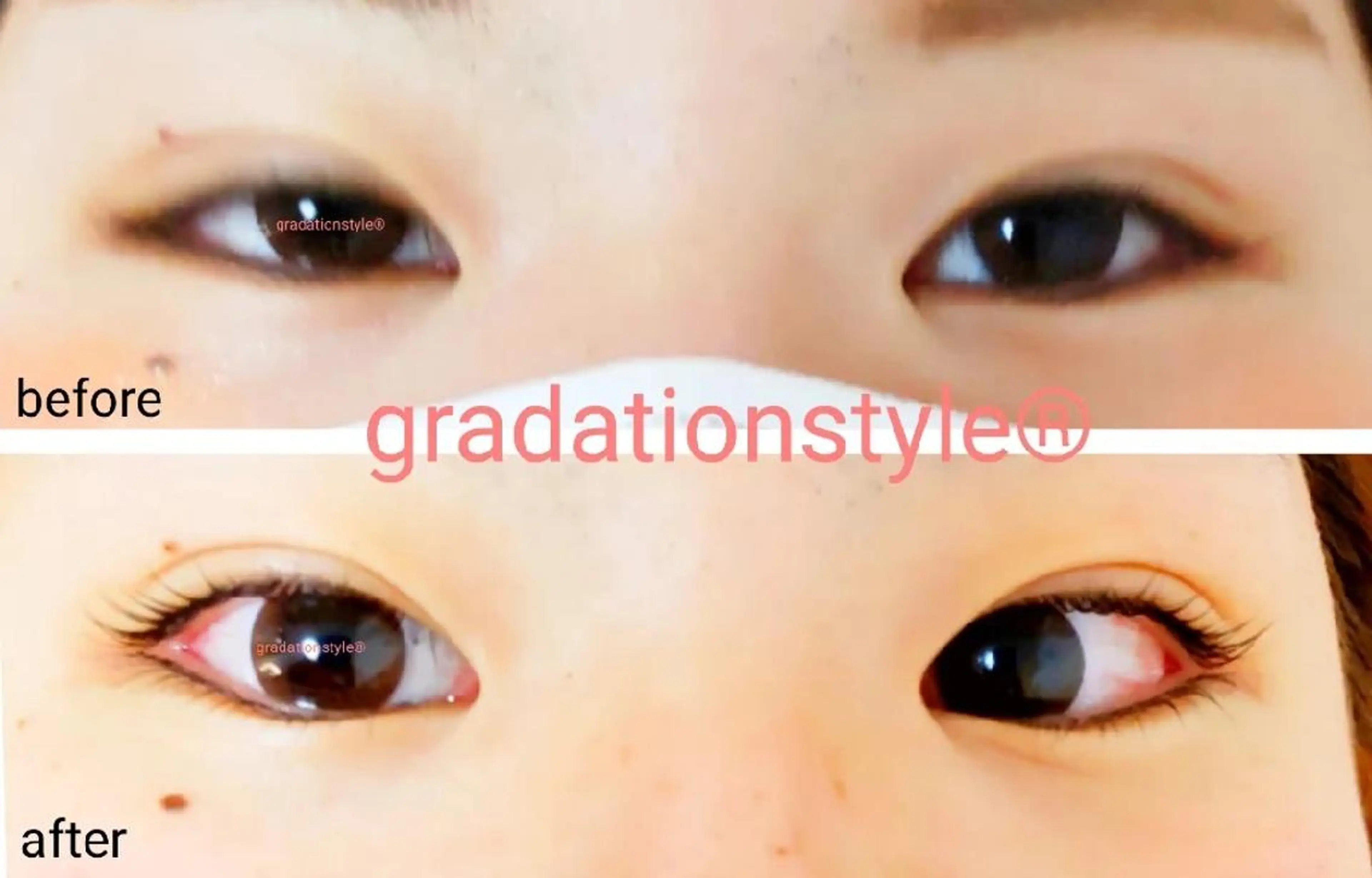 マツエク・マツパ 一重×まつ毛パーマ 🎼グラデーション スタイル札幌♫*⁠✧のマツエク・マツパデザイン