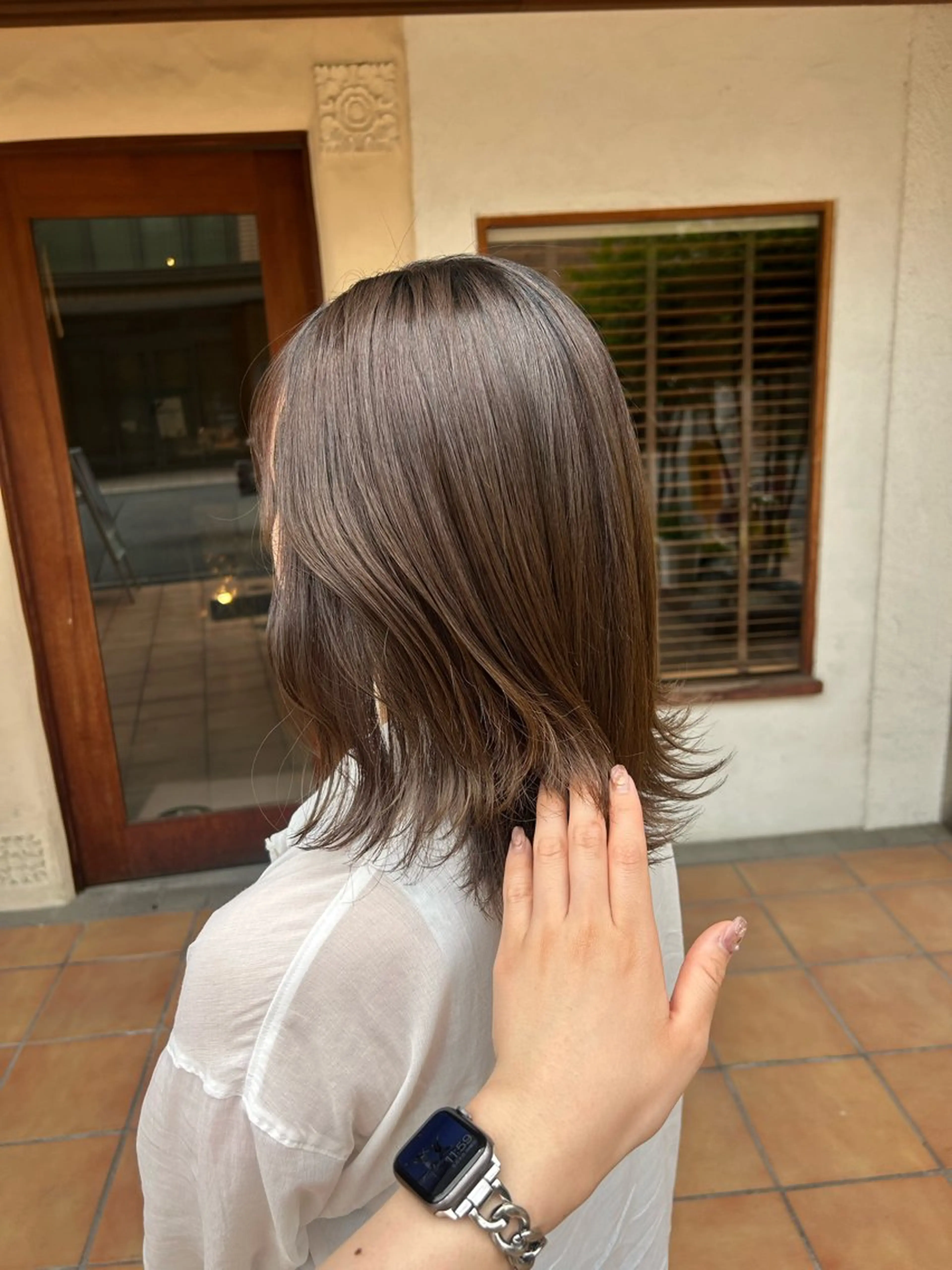 ミディアム カラー カット ヘアカラー トリートメント ヘッドスパ putri 川邉 優花のヘアスタイル