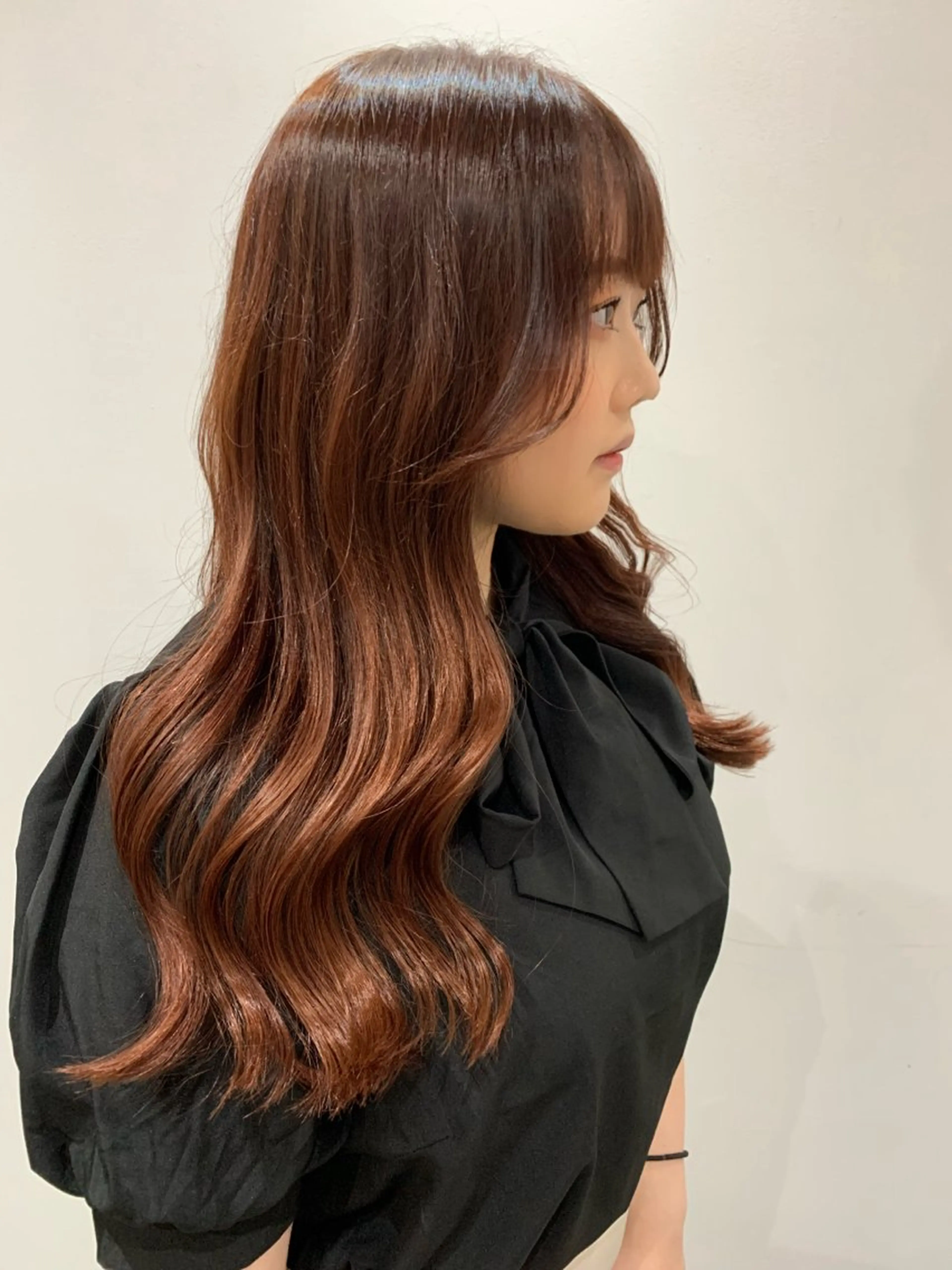 ロング ピンクブラウン ヘアカラー LITTLE _KATOのヘアスタイル