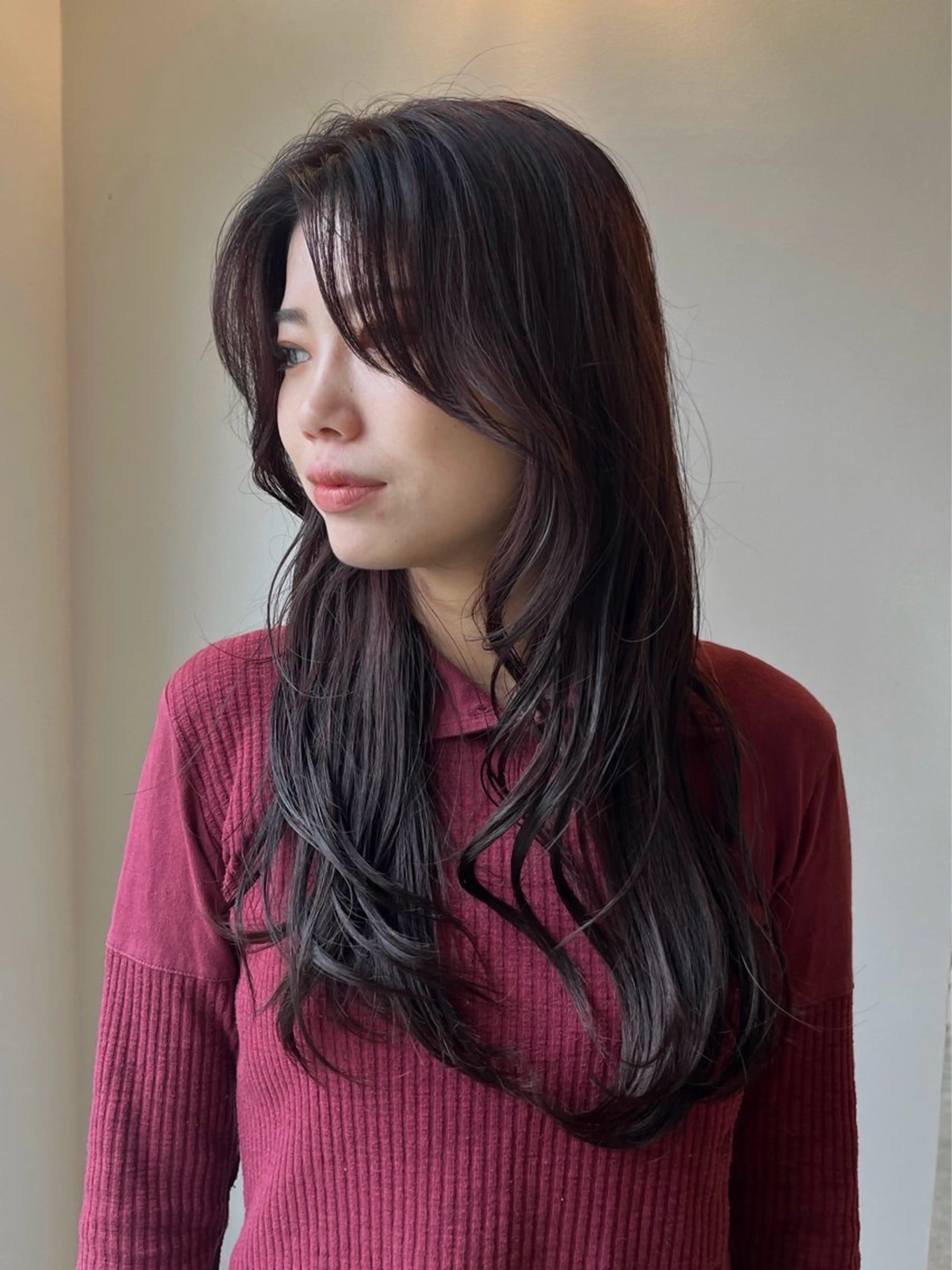 ロング カラー ヘアアレンジ ブリーチ ボルドーカラー ブラウンカラー ダブルカラー ブリーチなしカラー JOULE'S（ジュール）所属・JOULE'S natsukiのヘアスタイル