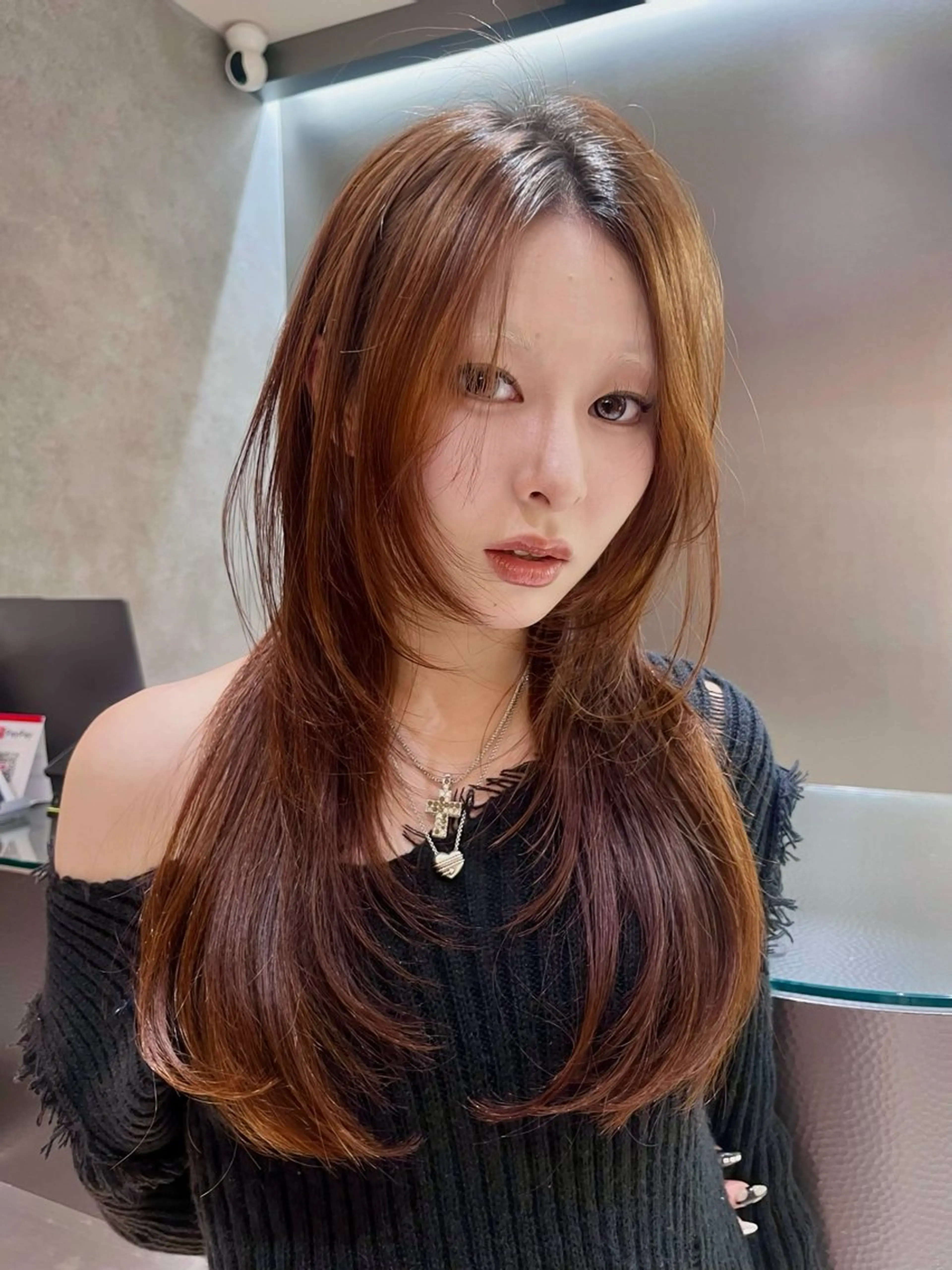 ロング こころ/sand/透 明感カラー/縮毛矯正のヘアスタイル