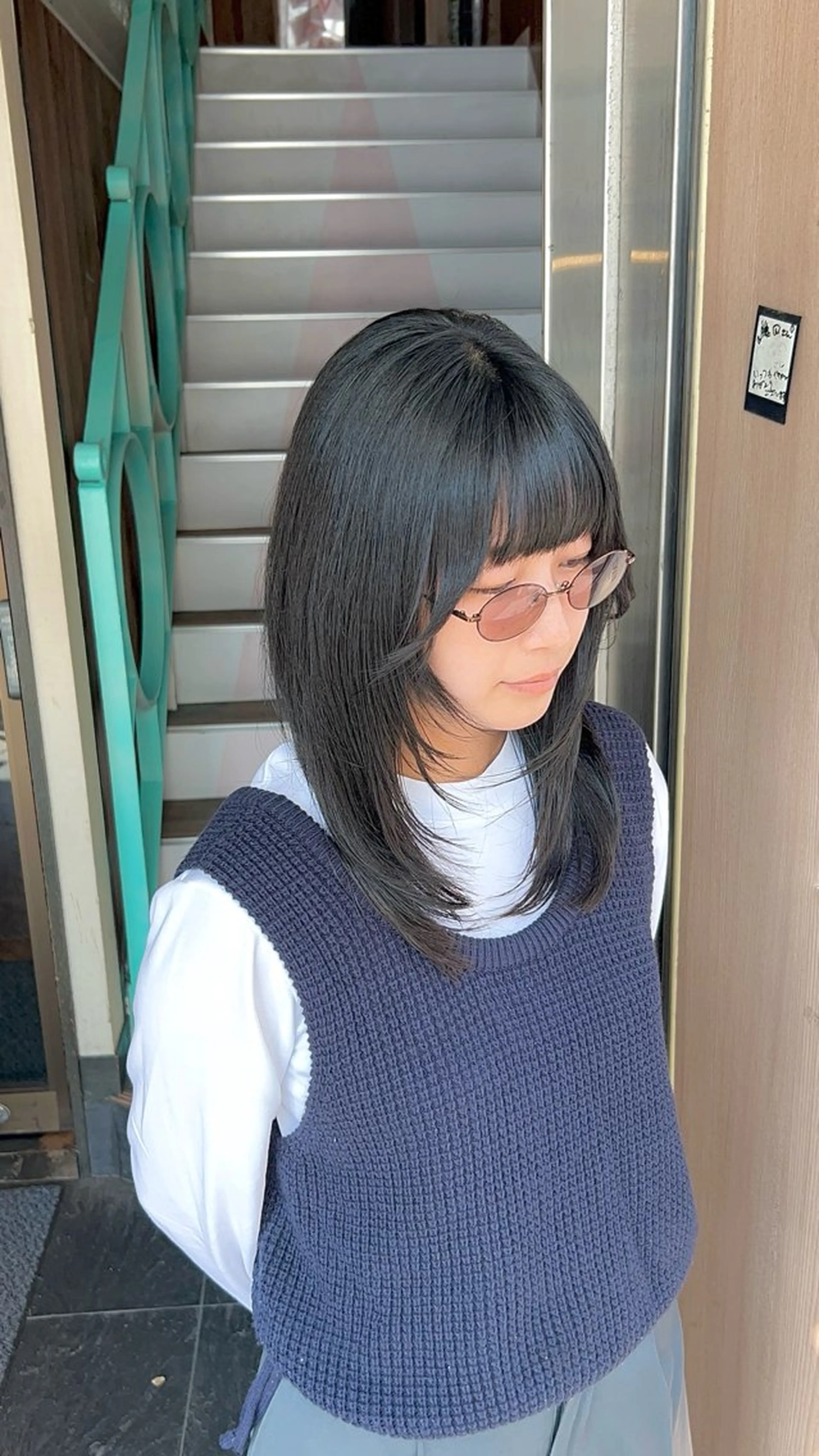 ミディアム カラー カット ヘアカラー トリートメント 【韓国暗髪】 ×【暖色系】圭真のヘアスタイル