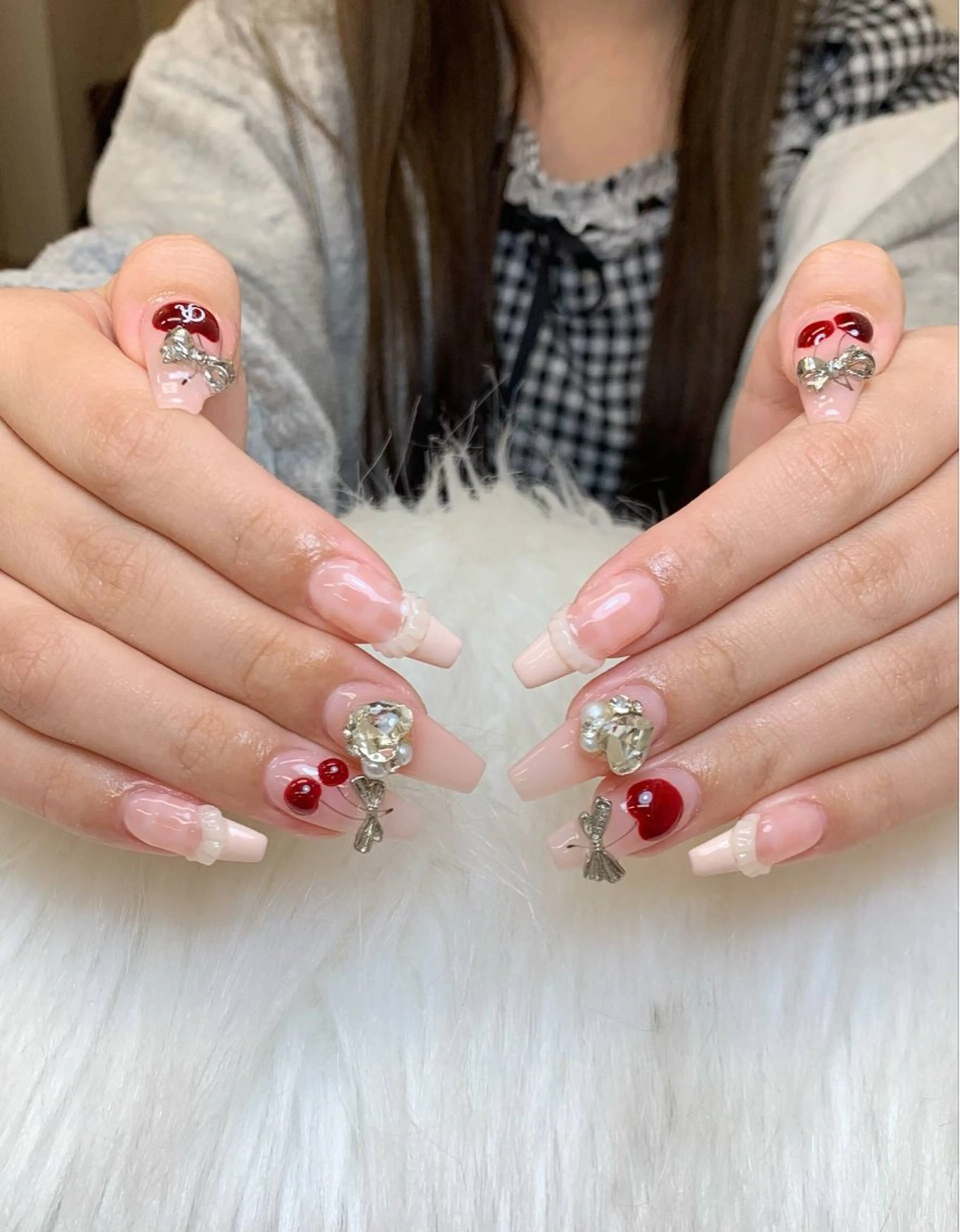 ネイル アートネイル フラワーネイル ジェルネイル グラデーション マグネットネイル Jenn Nail Salonのネイルデザイン