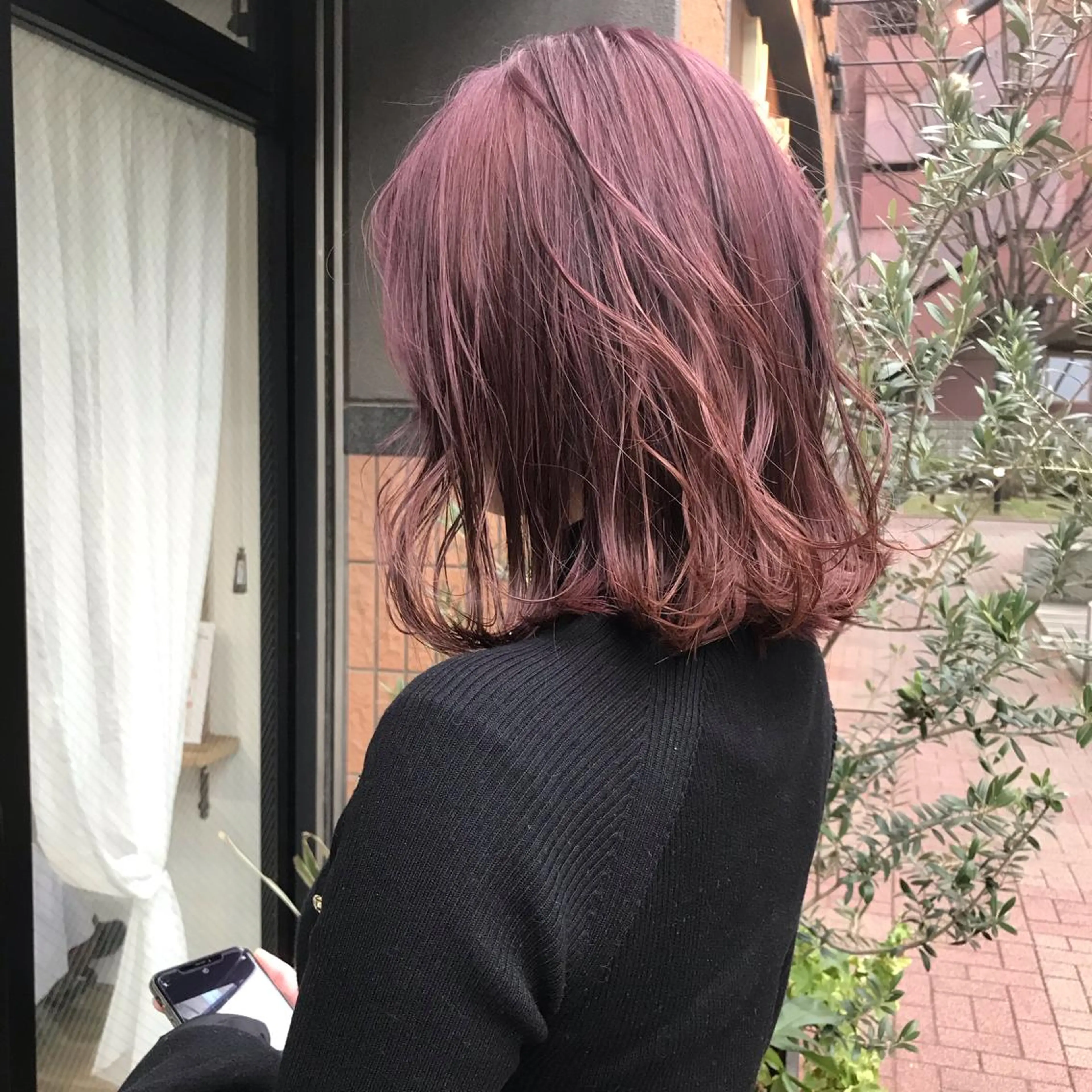 ミディアム カラー ピンクカラー ヘアカラー トリートメント レイヤー/顔周り /AKARIのヘアスタイル